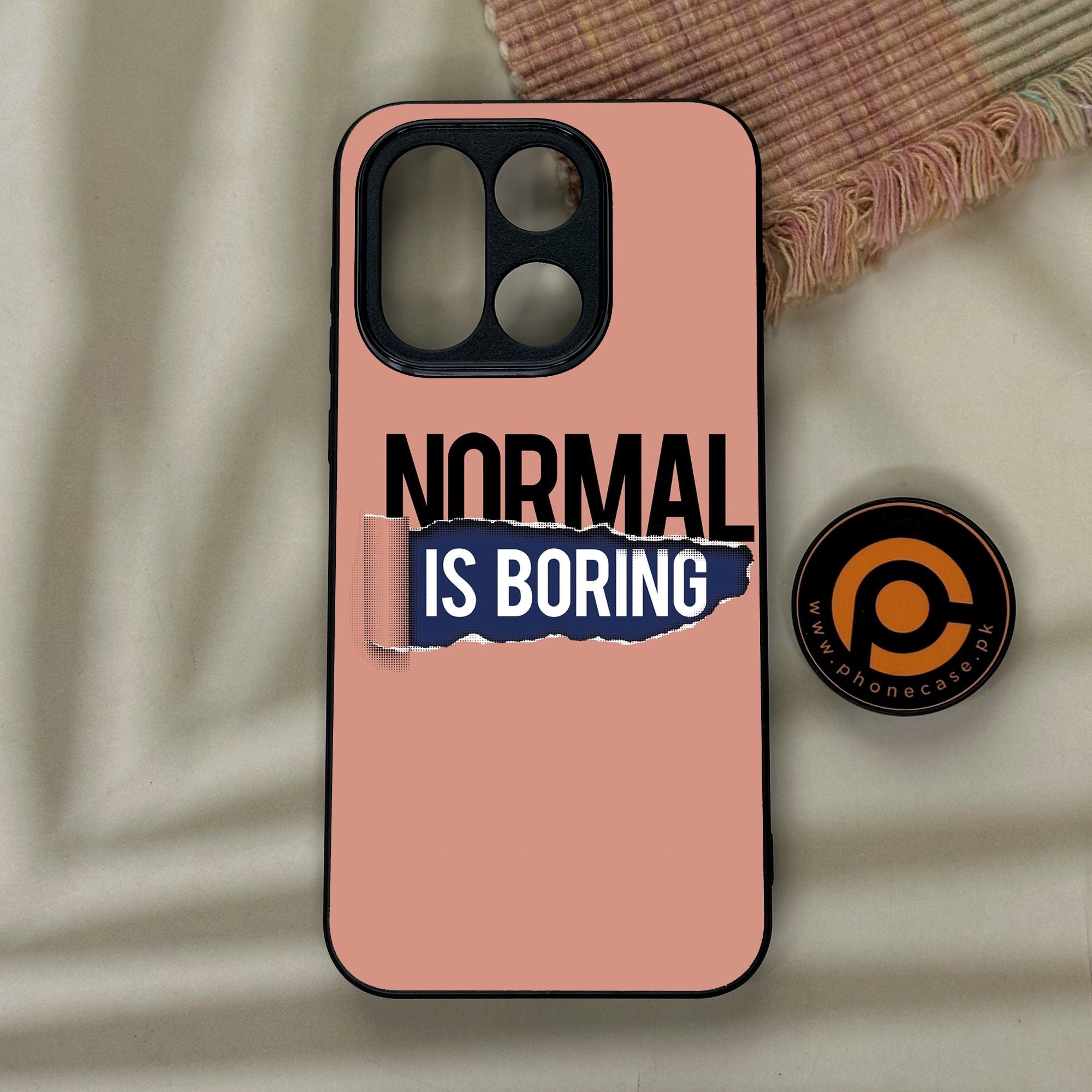 OnePlus 15 - Normal Is Boring Design - Premium Metal Printed Soft Bumper Shock Proof Case