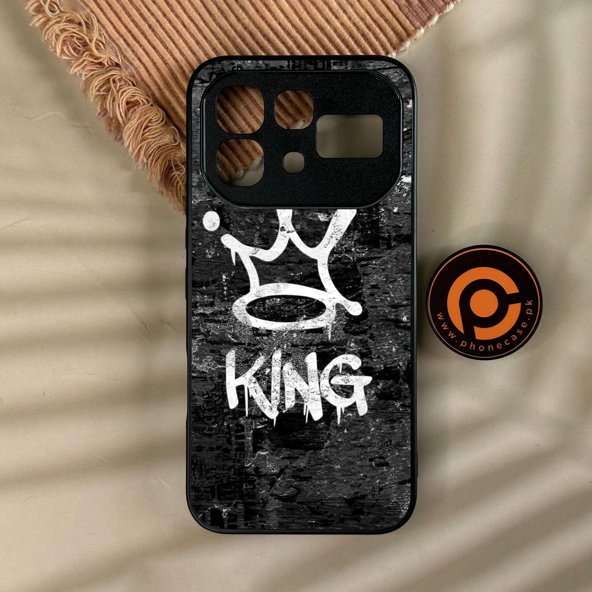 Infinix Note 60 - King Design 8 - Premium Metal Printed Soft Bumper Shock Proof Case