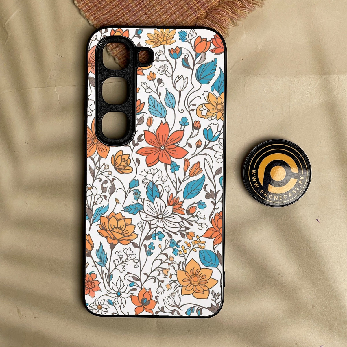 Infinix Hot 70 Pro - Floral Series Design 9 - Premium Metal Printed Soft Bumper Shock Proof Case