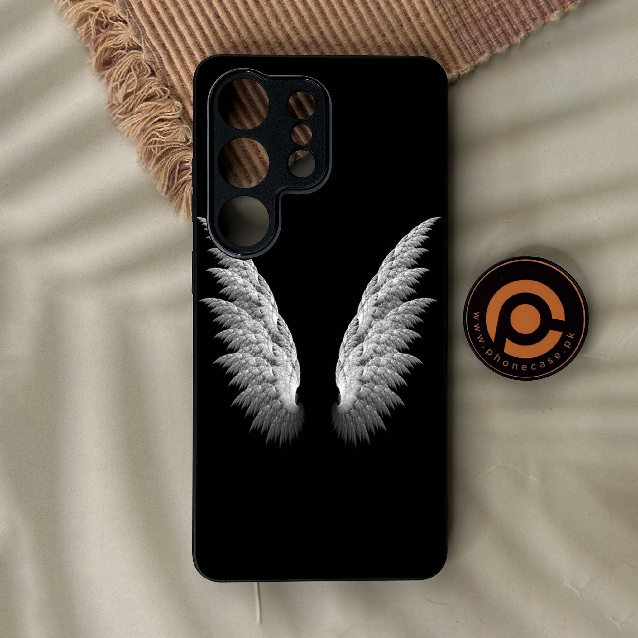 Galaxy S26 Ultra - Angel Wings Design 6 - Premium Metal Printed Soft Bumper Shock Proof Case