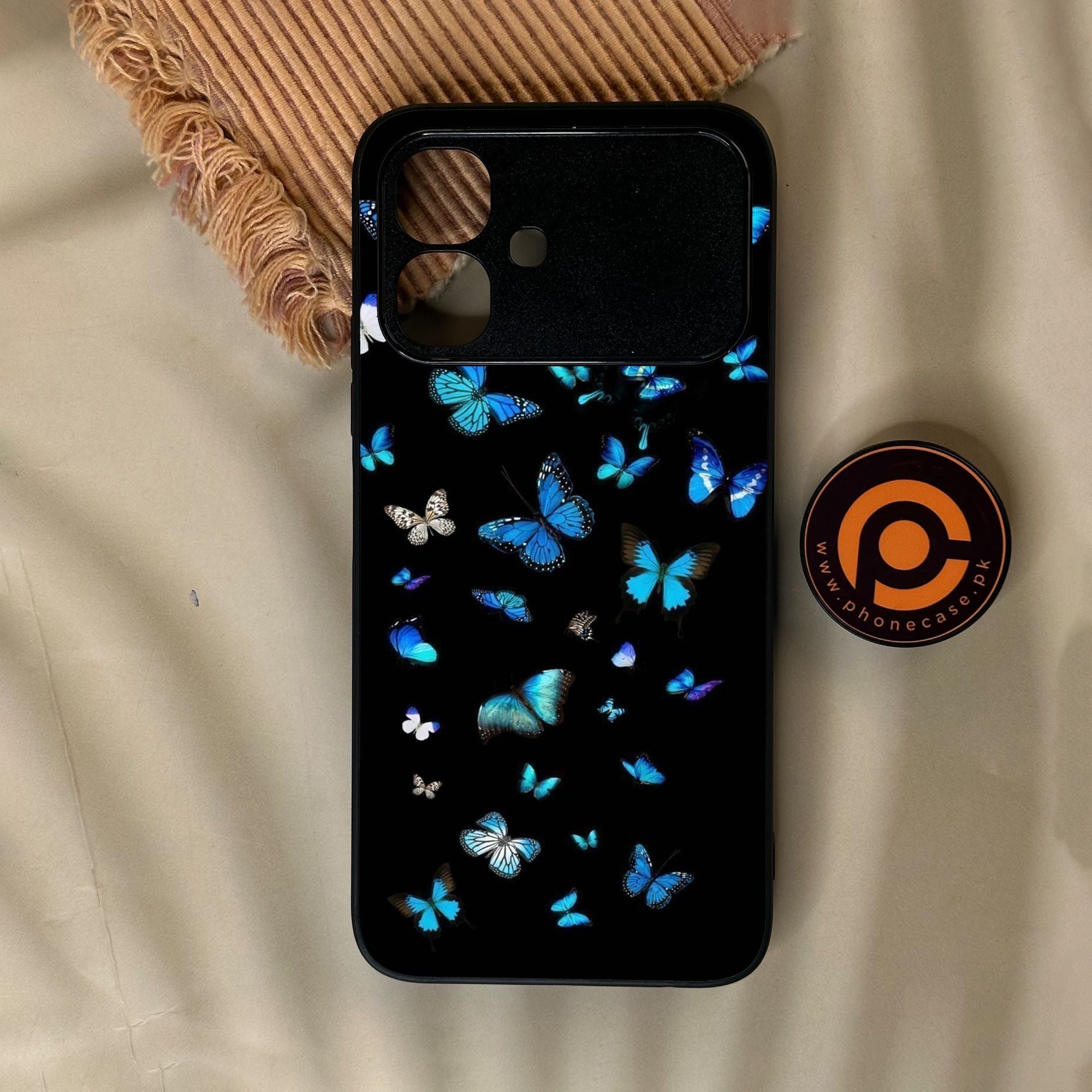 Infinix Smart 20 - Butterflies Design 4 - Premium Metal Printed Soft Bumper Shock Proof Case