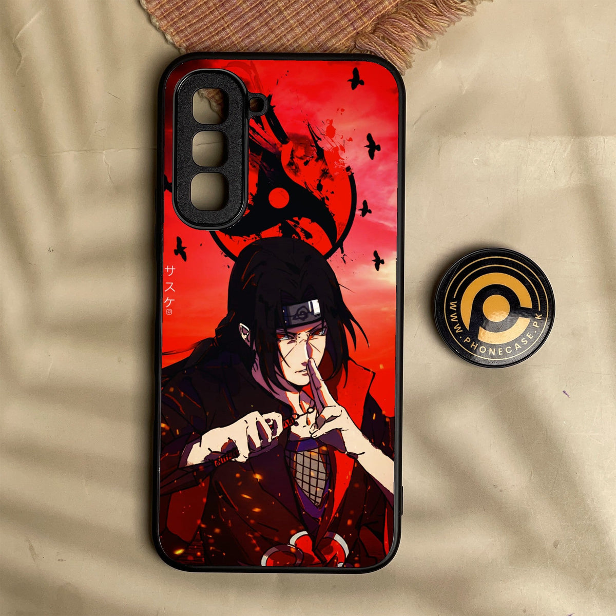 Infinix Hot 70 - Uchiha Itachi - Premium Metal Printed Soft Bumper Shock Proof Case