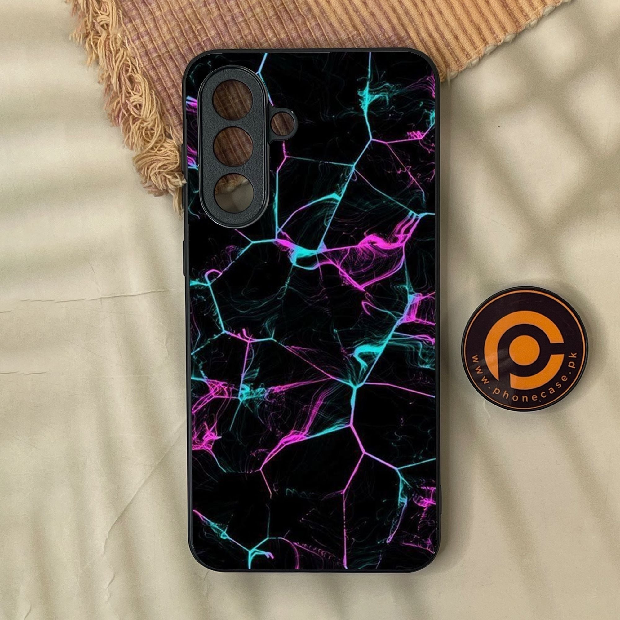 Samsung Galaxy A57 - Black Marble Design 9 - Premium Metal Printed Soft Bumper Shock Proof Case