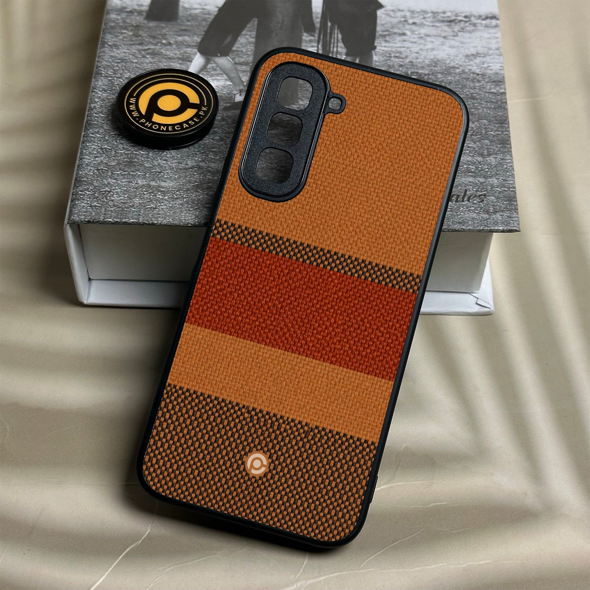 Infinix Hot 70 - Classic Weave Design 3 - Premium Metal Printed Soft Bumper Shock Proof Case