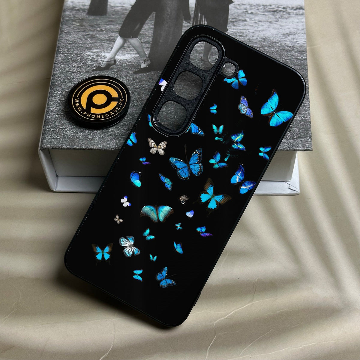 Infinix Hot 70 Pro - Butterflies Design 4 - Premium Metal Printed Soft Bumper Shock Proof Case