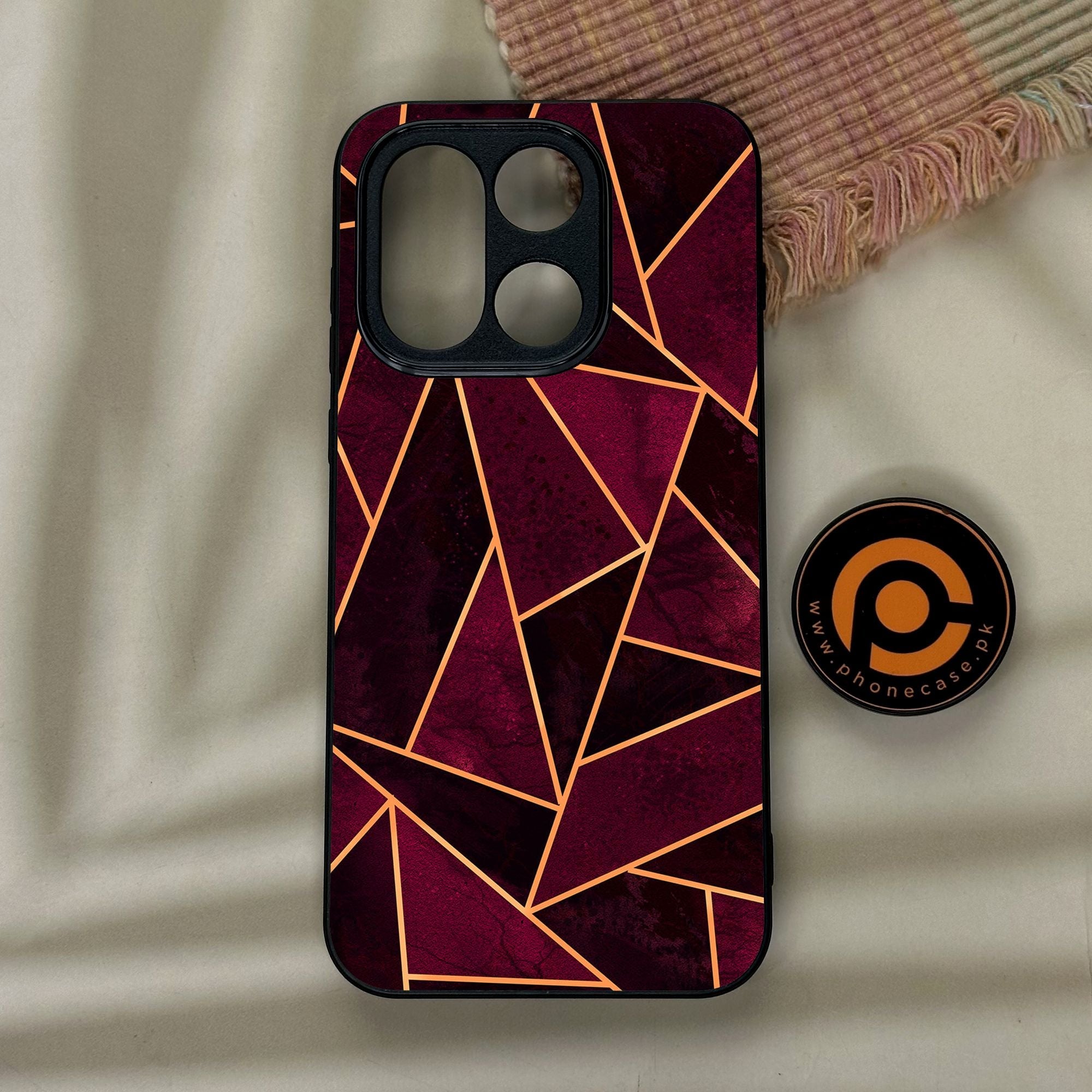 OnePlus 15 - Geometric Design 7 - Premium Metal Printed Soft Bumper Shock Proof Case