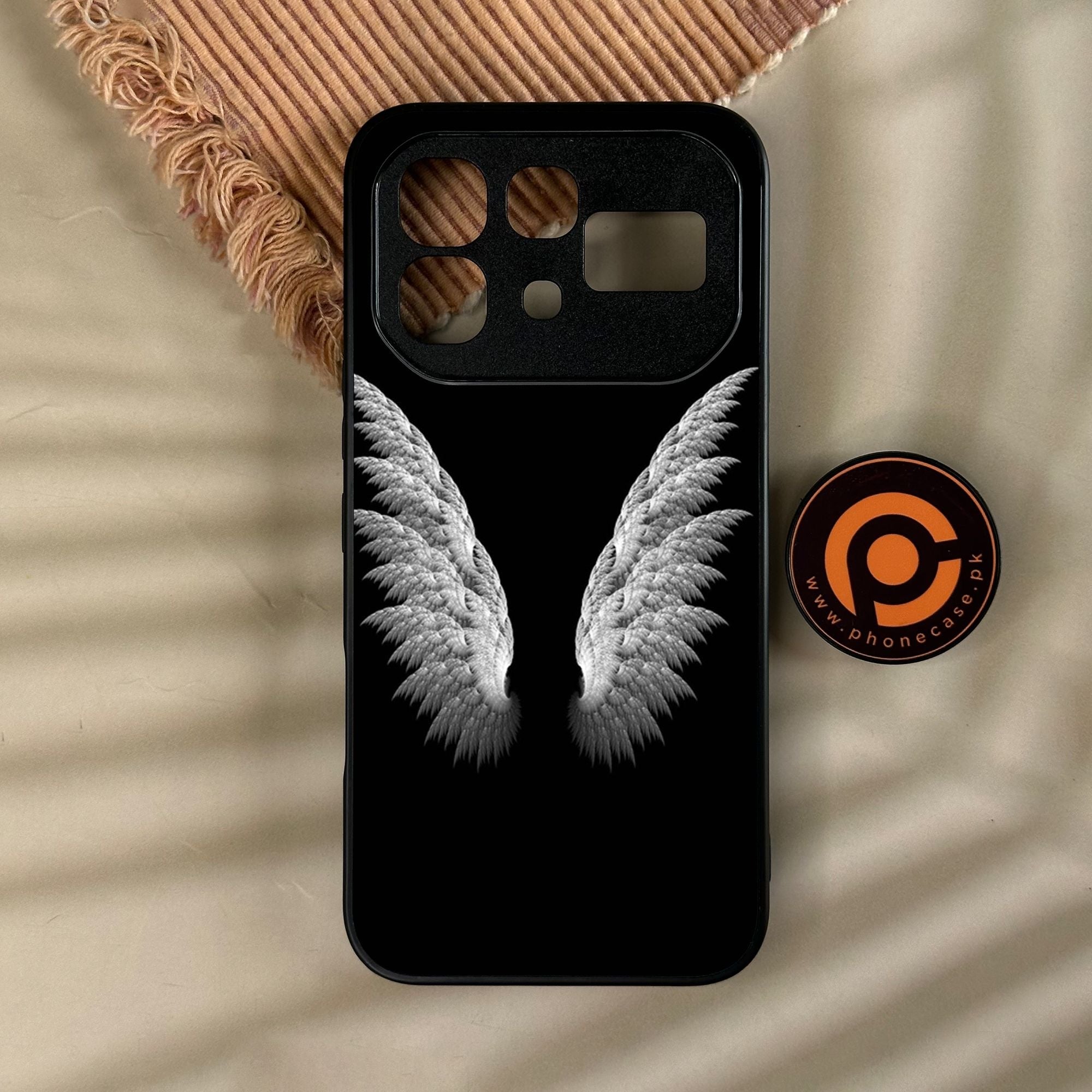 Infinix Note 60 - Angel Wings Design 6 - Premium Metal Printed Soft Bumper Shock Proof Case CS-45628