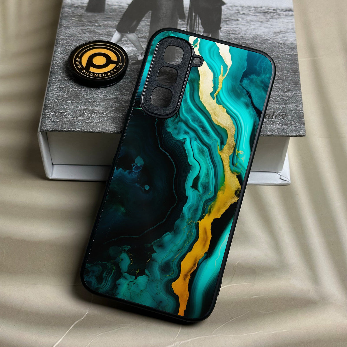 Infinix Hot 70 - Liquid 2.0 Design 6 - Premium Metal Printed Soft Bumper Shock Proof Case