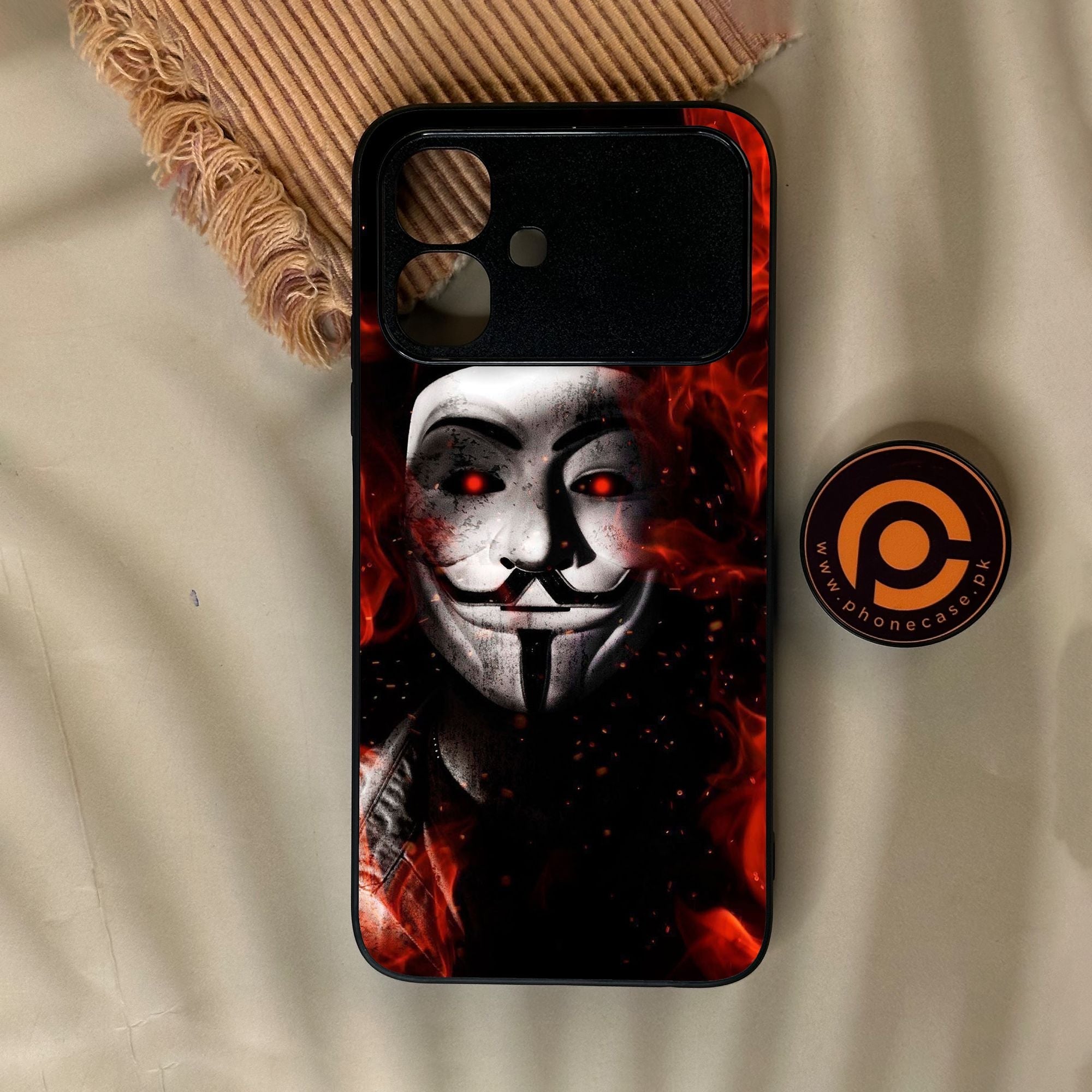 Infinix Smart 20 - Anonymous 2.0 Design 7 - Premium Metal Printed Soft Bumper Shock Proof Case