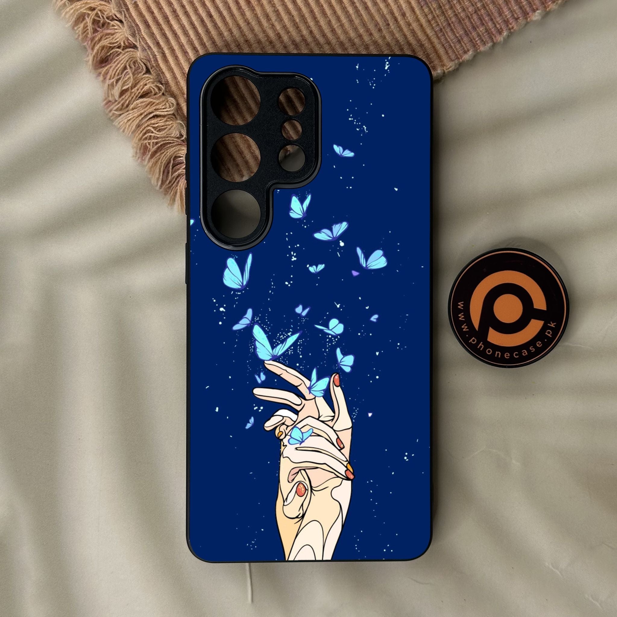 Galaxy S26 Ultra - Butterflies Design 2 - Premium Metal Printed Soft Bumper Shock Proof Case