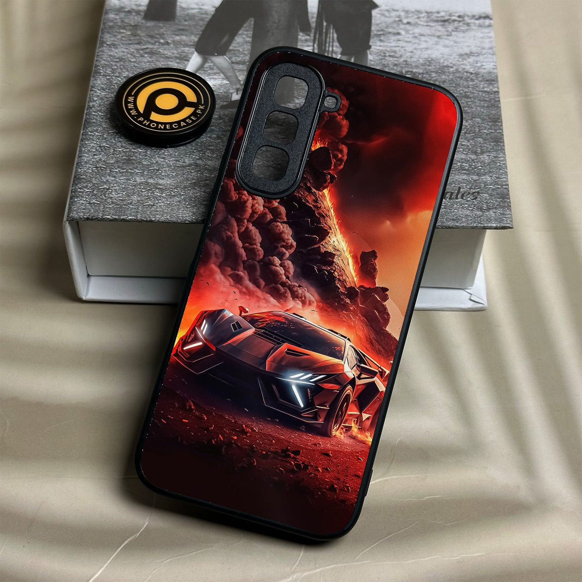 Infinix Hot 70 - Racing Design 7 - Premium Metal Printed Soft Bumper Shock Proof Case
