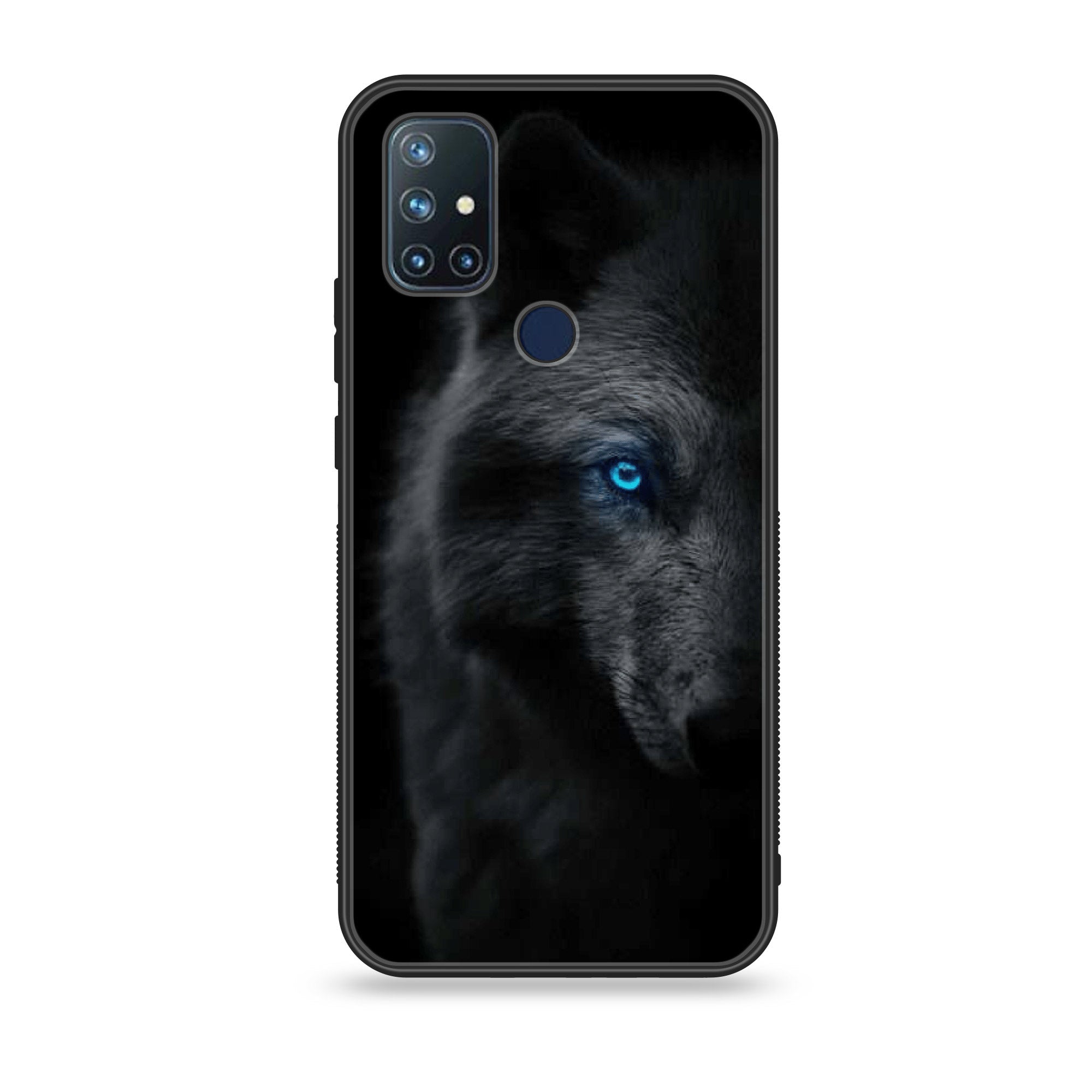 OnePlus Nord N10-Black Art Series - Premium Printed Glass soft Bumper shock Proof Case