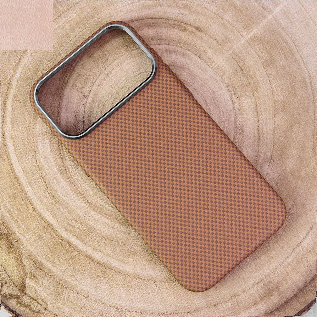 iPhone 17 Pro Max Cover Premium Piblue Carbon Fiber Texture Ultra Thin Shell Case With Metal Camera Ring Borders