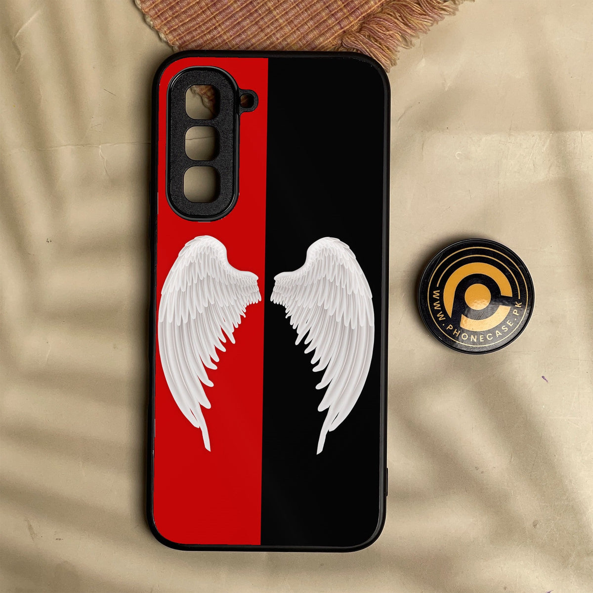 Infinix Hot 70 - Angel 2.0 Design 4 - Premium Metal Printed Soft Bumper Shock Proof Case