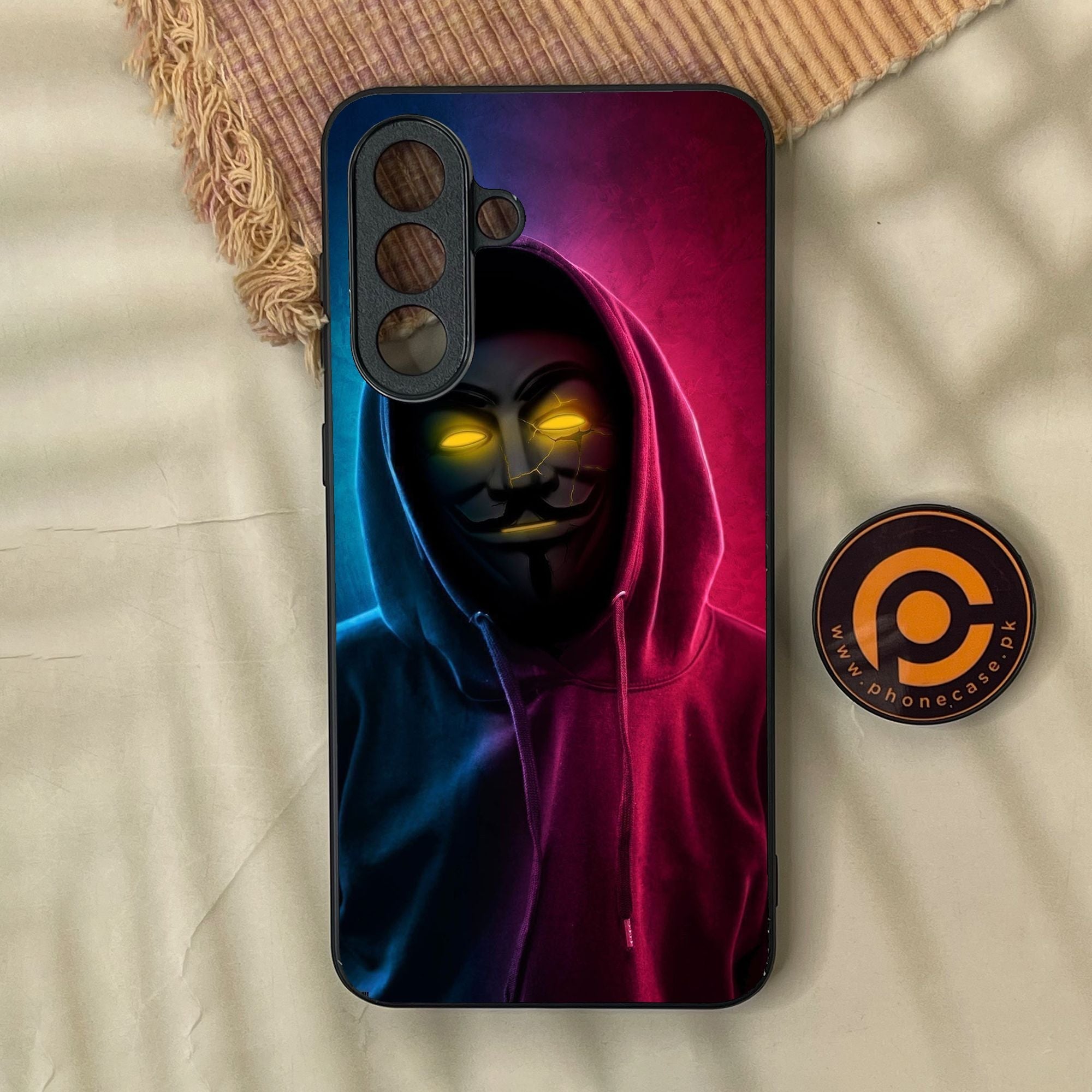Samsung Galaxy A37 - Anonymous 2.0 Design 2 - Premium Metal Printed Soft Bumper Shock Proof Case