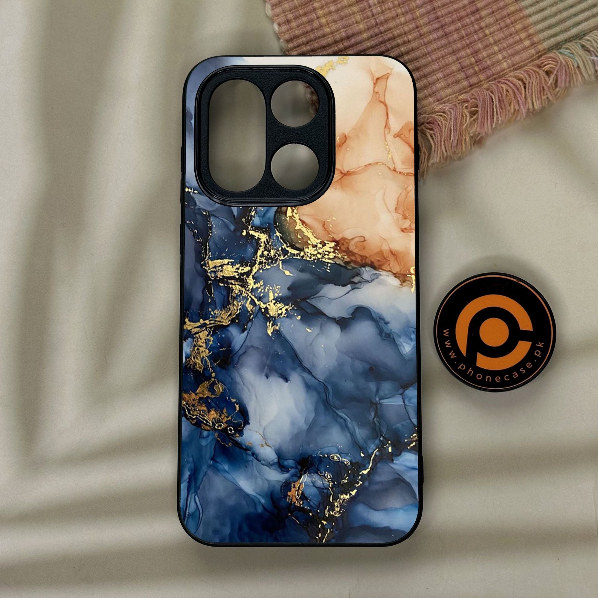 OnePlus 15 - Blue Marble Design 9 - Premium Metal Printed Soft Bumper Shock Proof Case