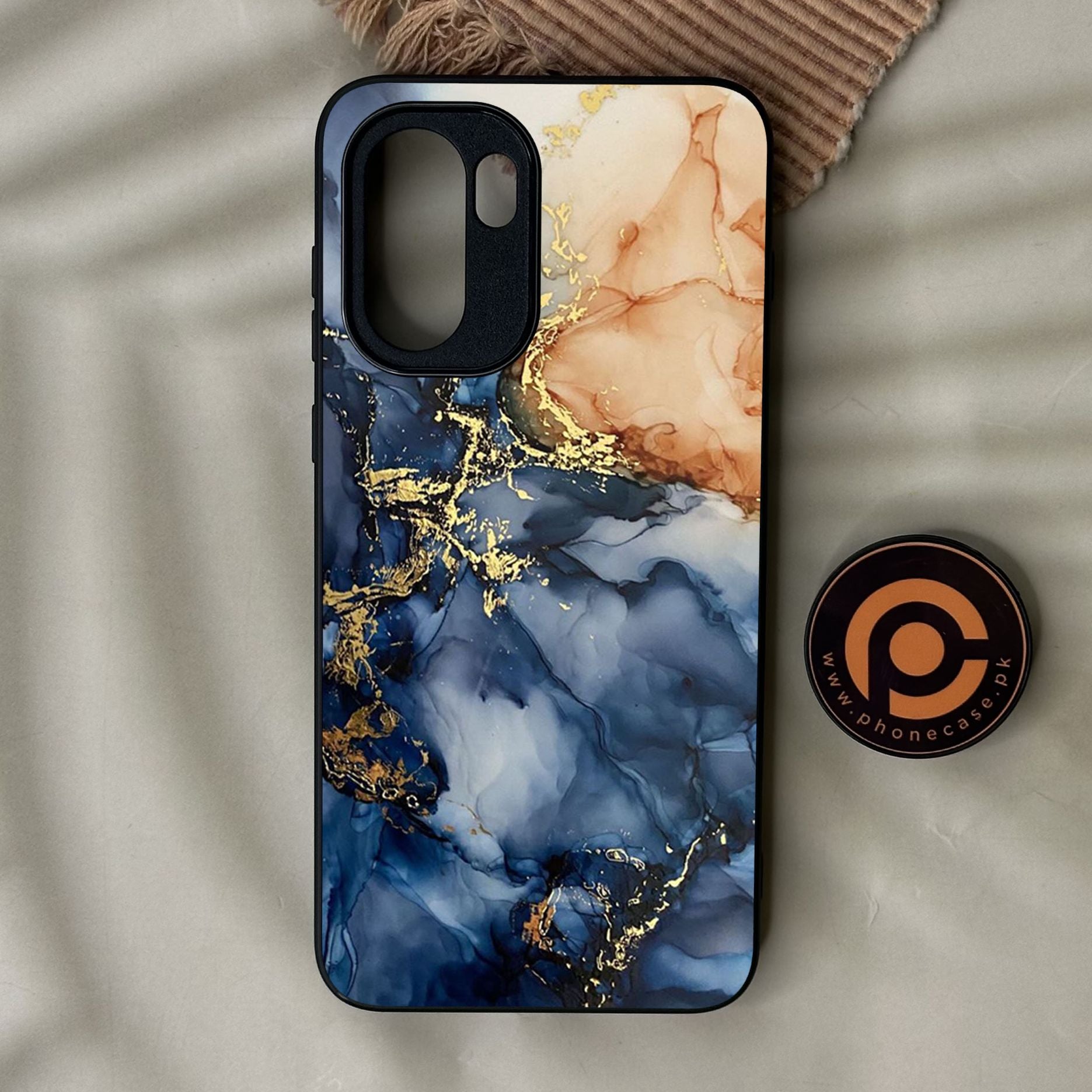 OnePlus 15R - Blue Marble Design 9 - Premium Metal Printed Soft Bumper Shock Proof Case
