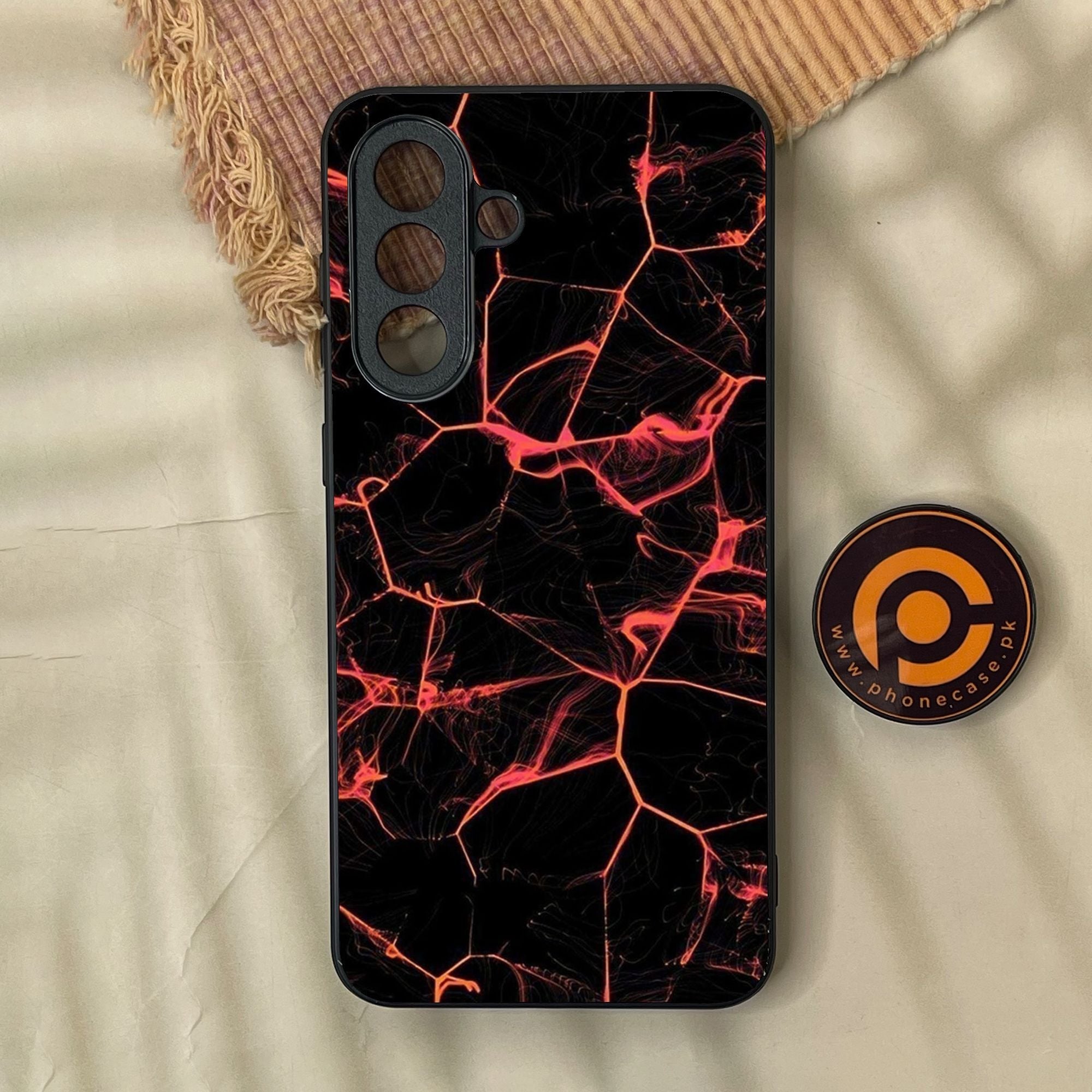 Samsung Galaxy A37 - Black Marble Design 8 - Premium Metal Printed Soft Bumper Shock Proof Case