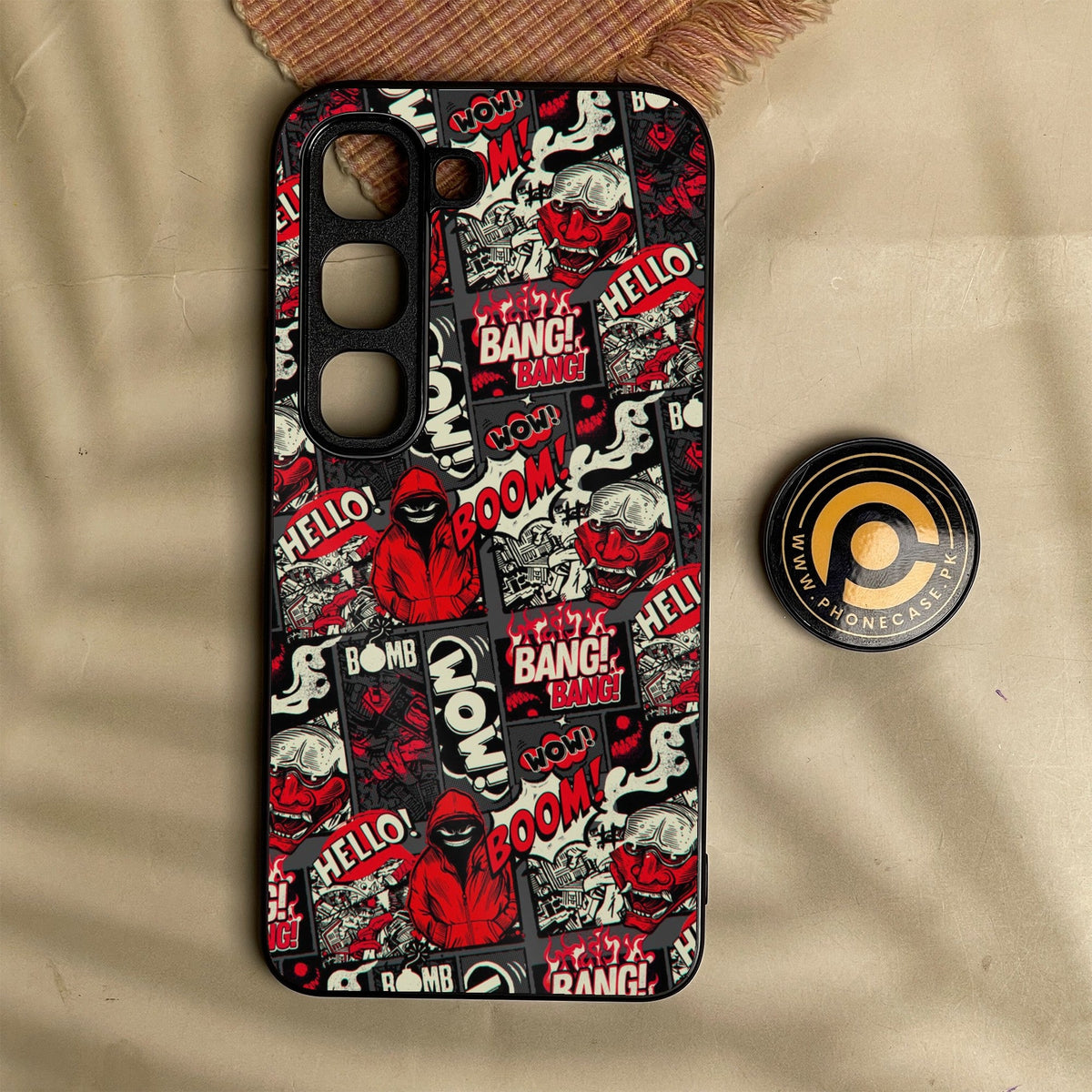 Infinix Hot 70 Pro - Boom Red - Premium Metal Printed Soft Bumper Shock Proof Case