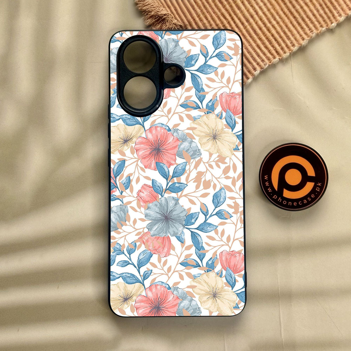 Vivo V60 Lite  - Seamless Flower - Premium Metal Printed Soft Bumper Shock Proof Case