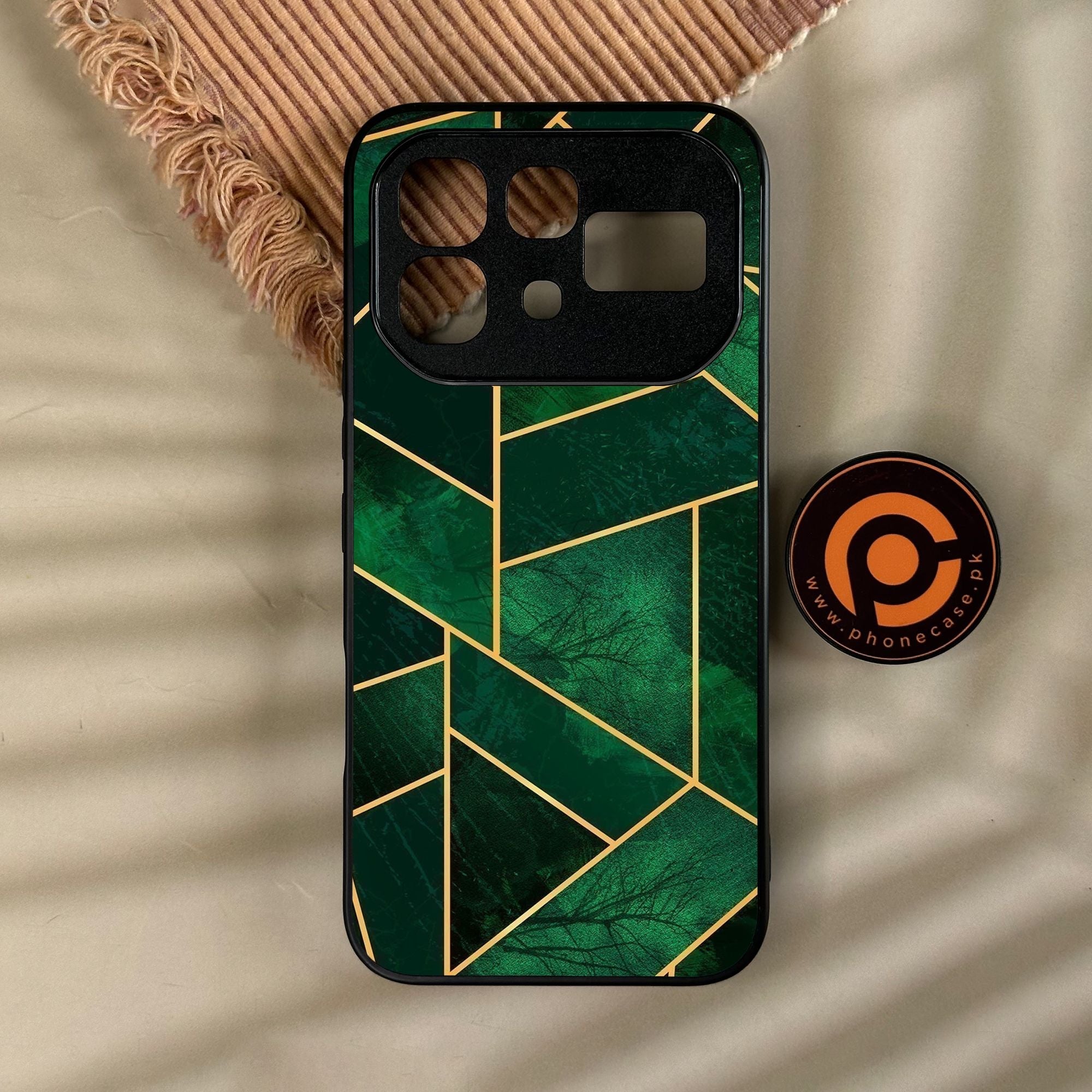 Infinix Note 60 - Geometric Design 10 - Premium Metal Printed Soft Bumper Shock Proof Case