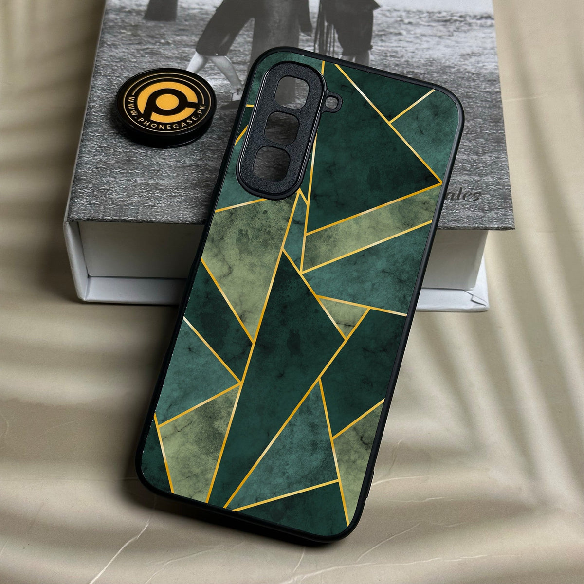 Infinix Hot 70 - Geometric Design 5 - Premium Metal Printed Soft Bumper Shock Proof Case