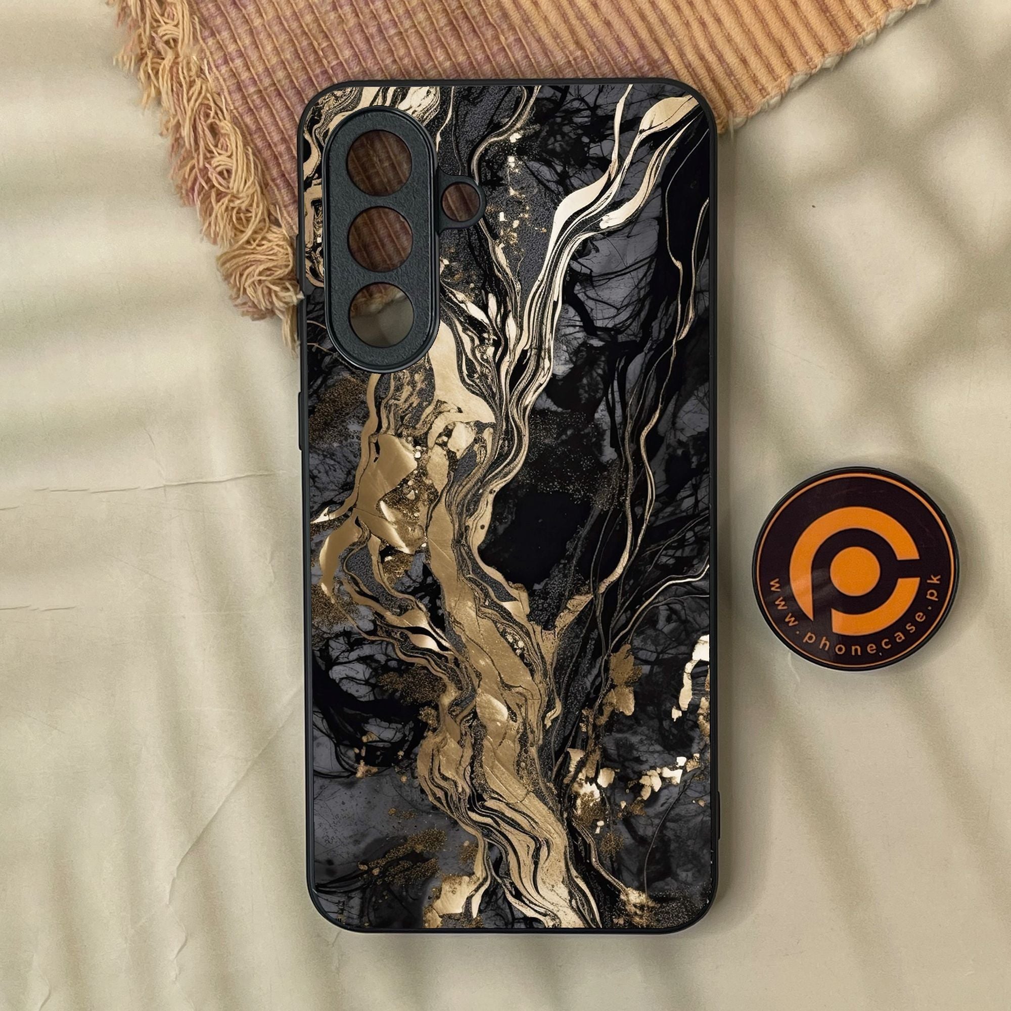 Samsung Galaxy A37 - Liquid Marble Design 9 - Premium Metal Printed Soft Bumper Shock Proof Case