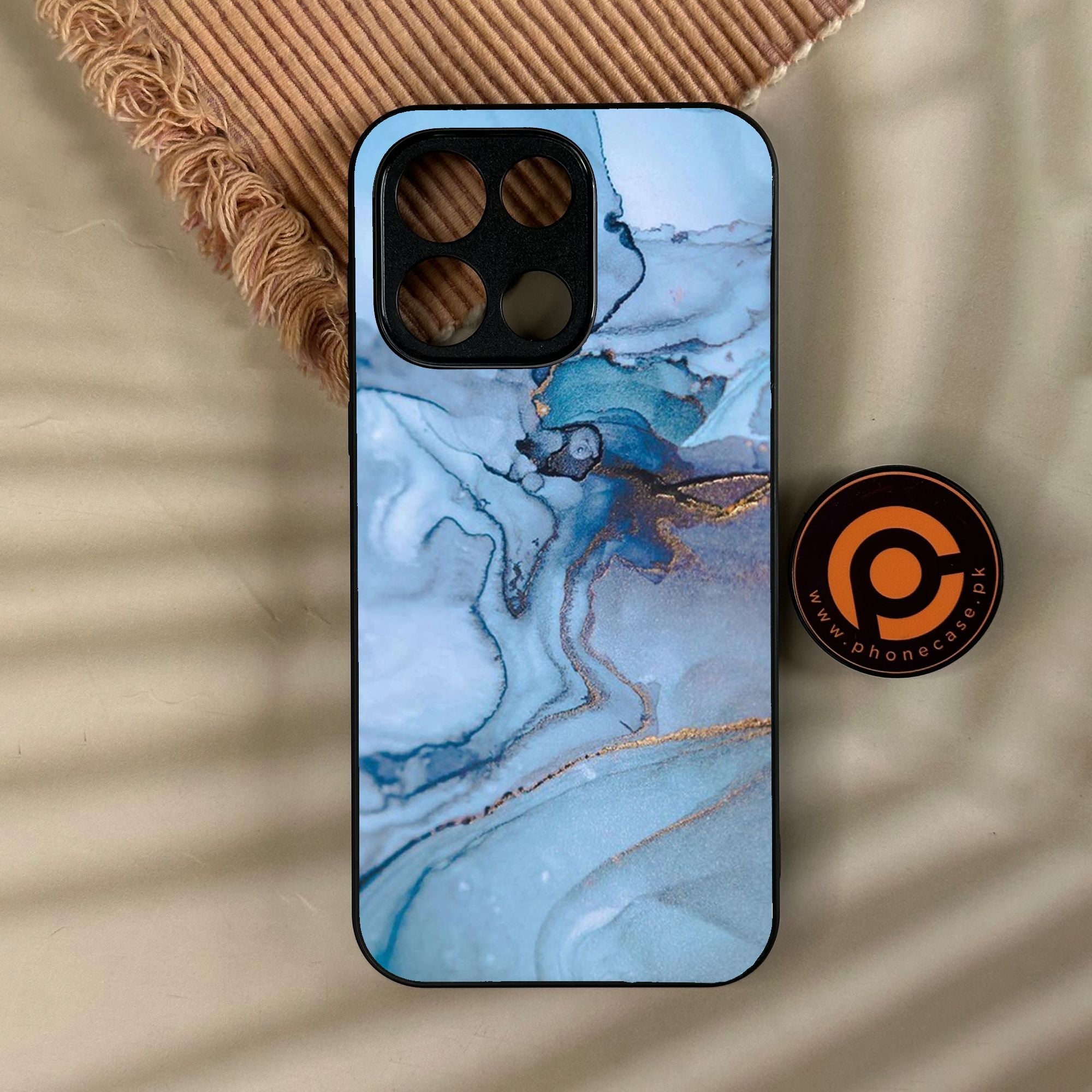 OnePlus Turbo 6 - Blue Marble Design 1 - Premium Metal Printed Soft Bumper Shock Proof Case