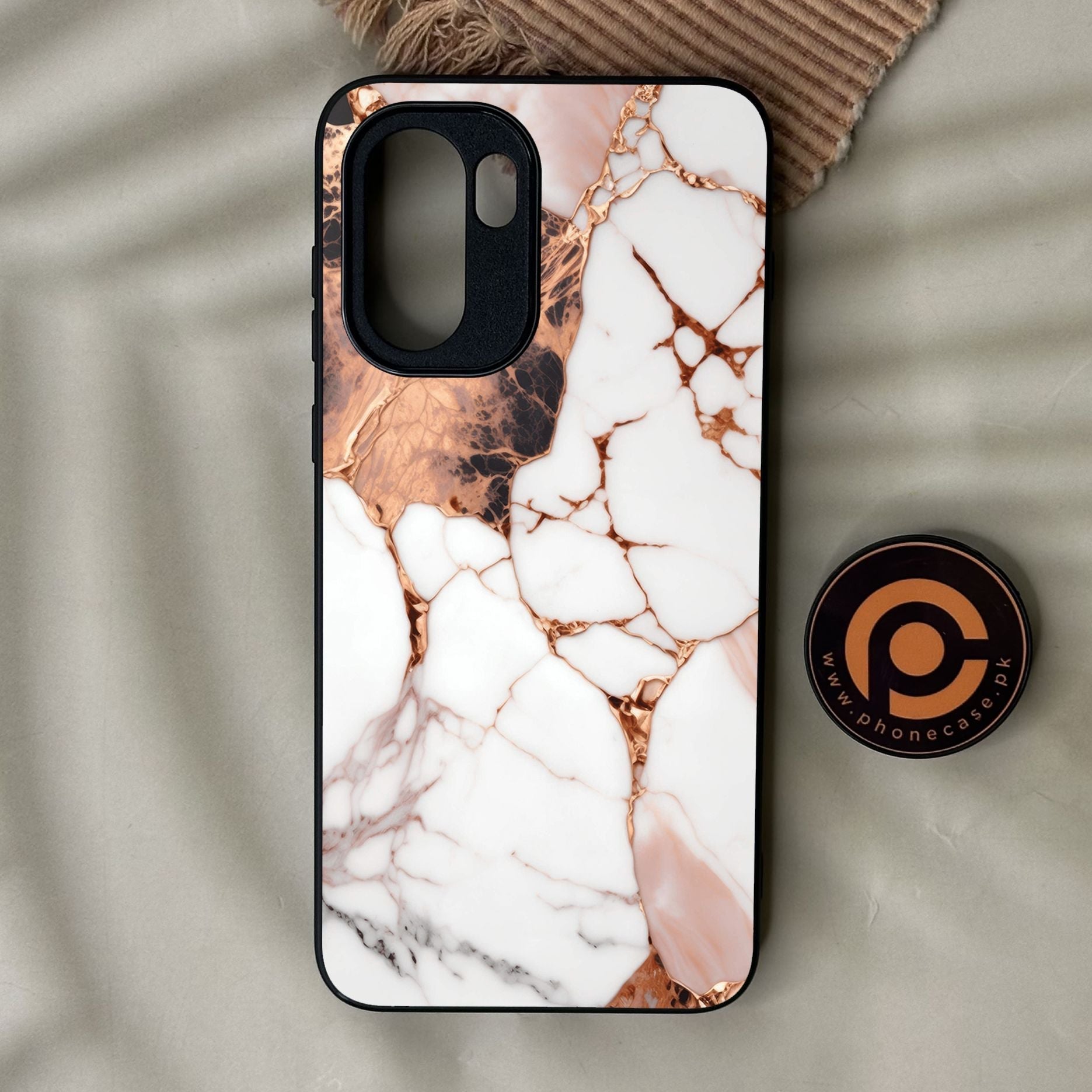 OnePlus 15R - Liquid Marble Design 5 - Premium Metal Printed Soft Bumper Shock Proof Case