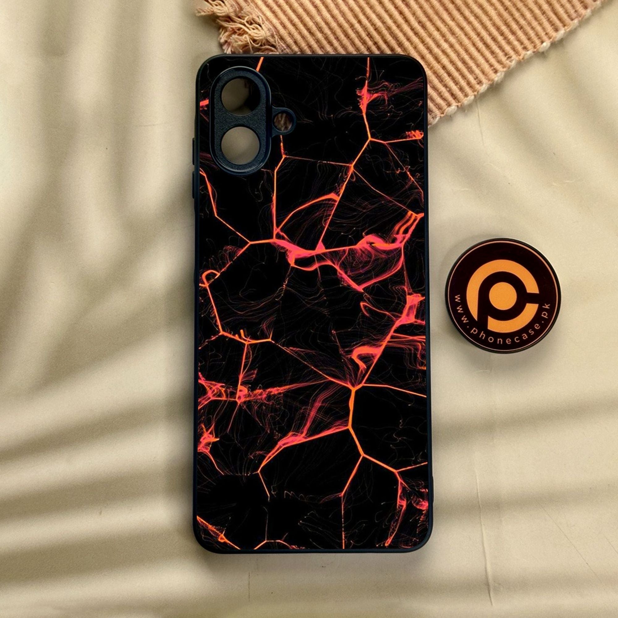 Samsung Galaxy A07 - Black Marble Design 8 - Premium Metal Printed Soft Bumper Shock Proof Case