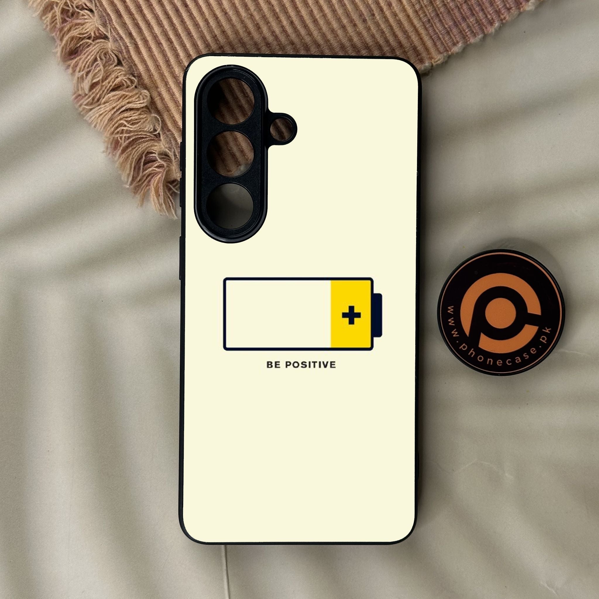 Galaxy S26 - Be Positive Design - Premium Metal Printed Soft Bumper Shock Proof Case