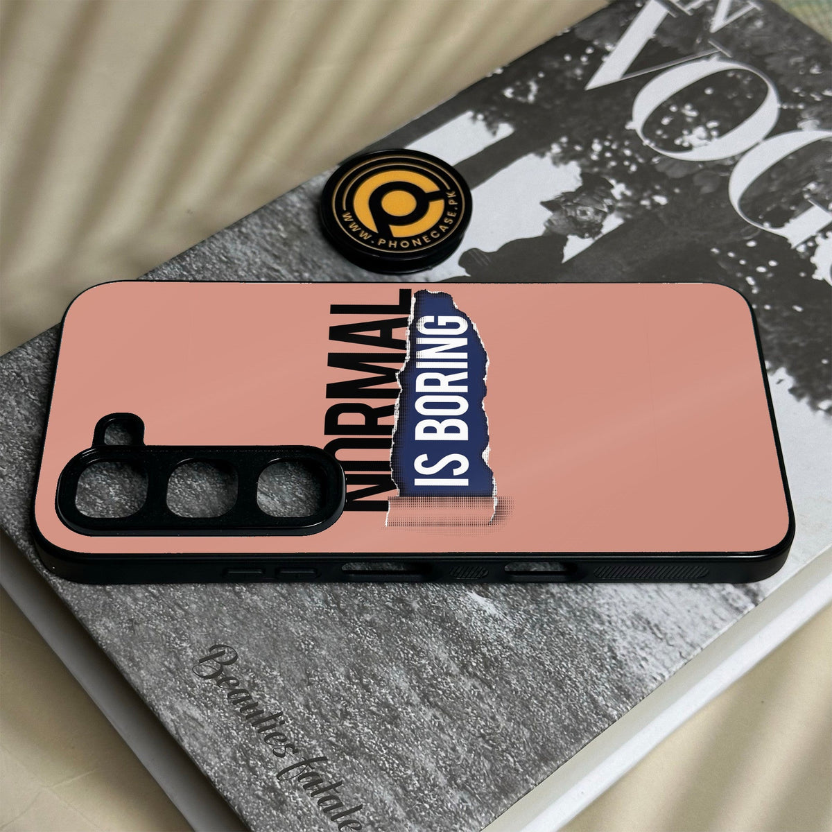 Infinix Hot 70 Pro - Normal Is Boring Design - Premium Metal Printed Soft Bumper Shock Proof Case