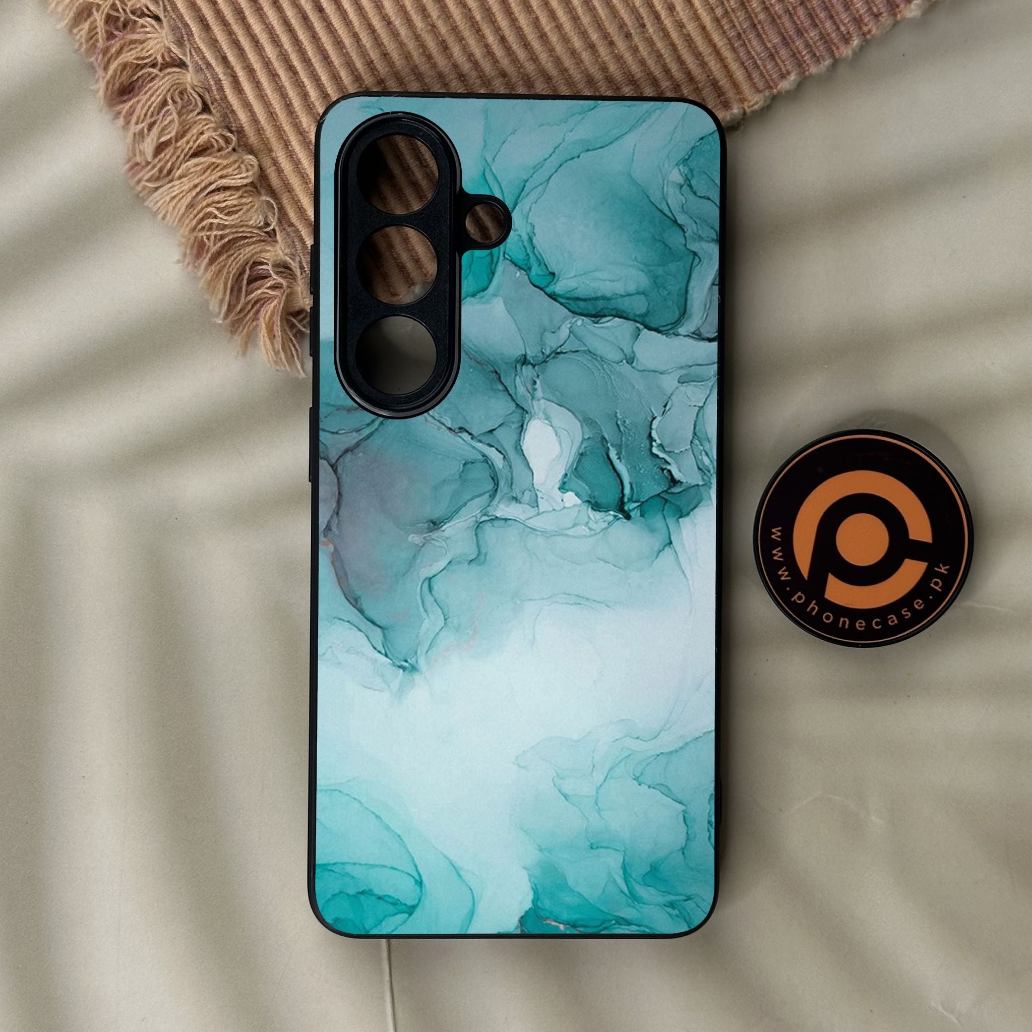 Galaxy S26 - Blue Marble Design 3 - Premium Metal Printed Soft Bumper Shock Proof Case