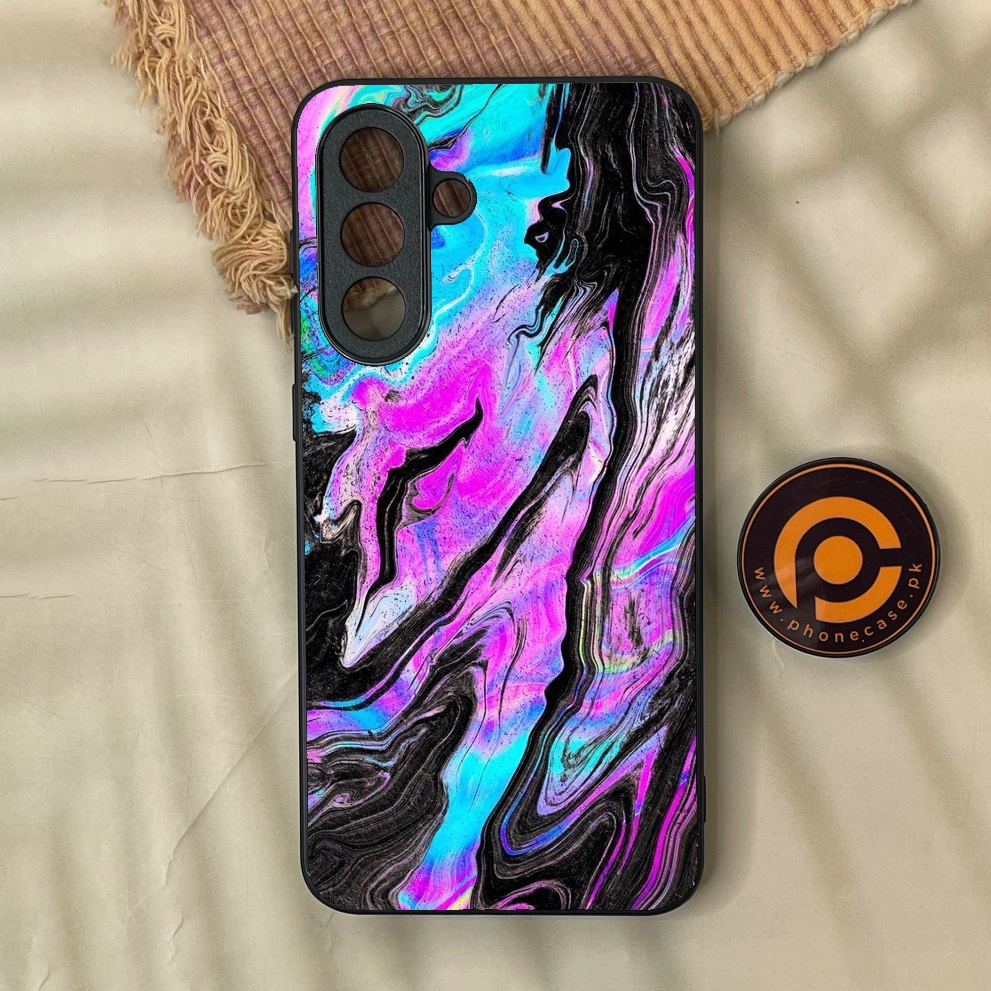 Samsung Galaxy A37 - Cosmic Inferno - Premium Metal Printed Soft Bumper Shock Proof Case