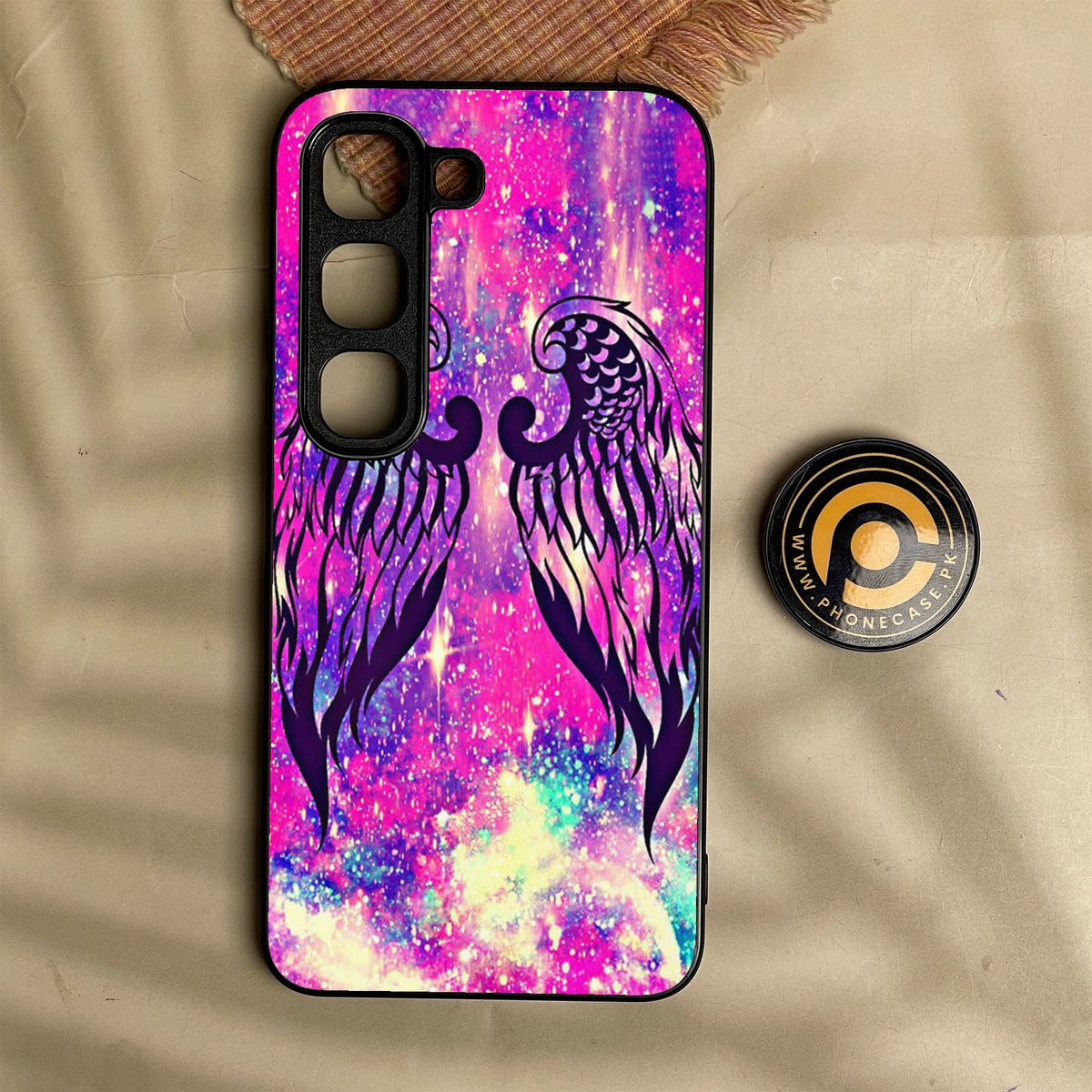 Infinix Hot 70 Pro - Angel Wings Design 9 - Premium Metal Printed Soft Bumper Shock Proof Case