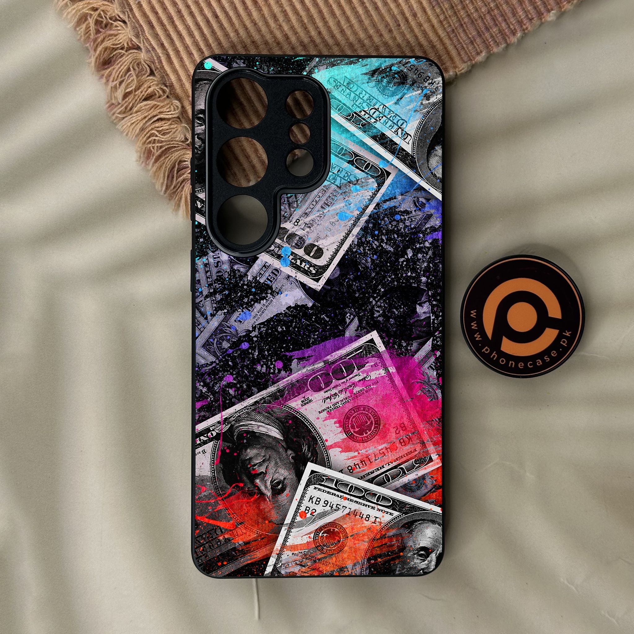 Galaxy S26 Ultra - Dollar Design 4 - Premium Metal Printed Soft Bumper Shock Proof Case