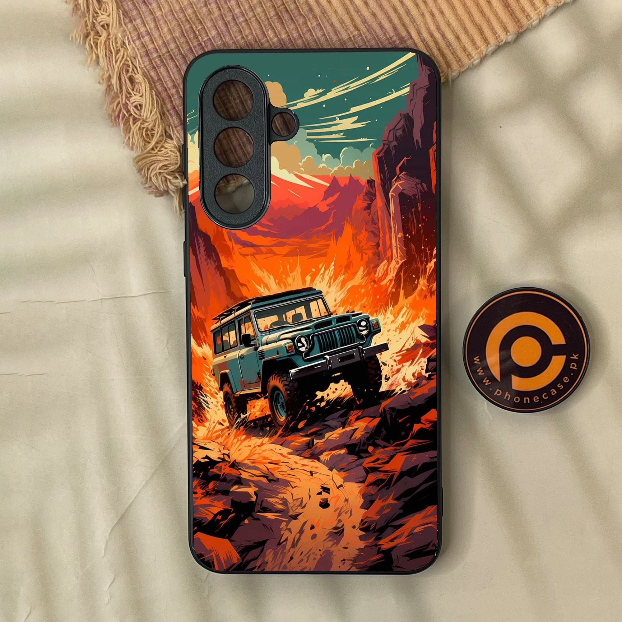 Samsung Galaxy A57 - Jeep Offroad - Premium Metal Printed Soft Bumper Shock Proof Case