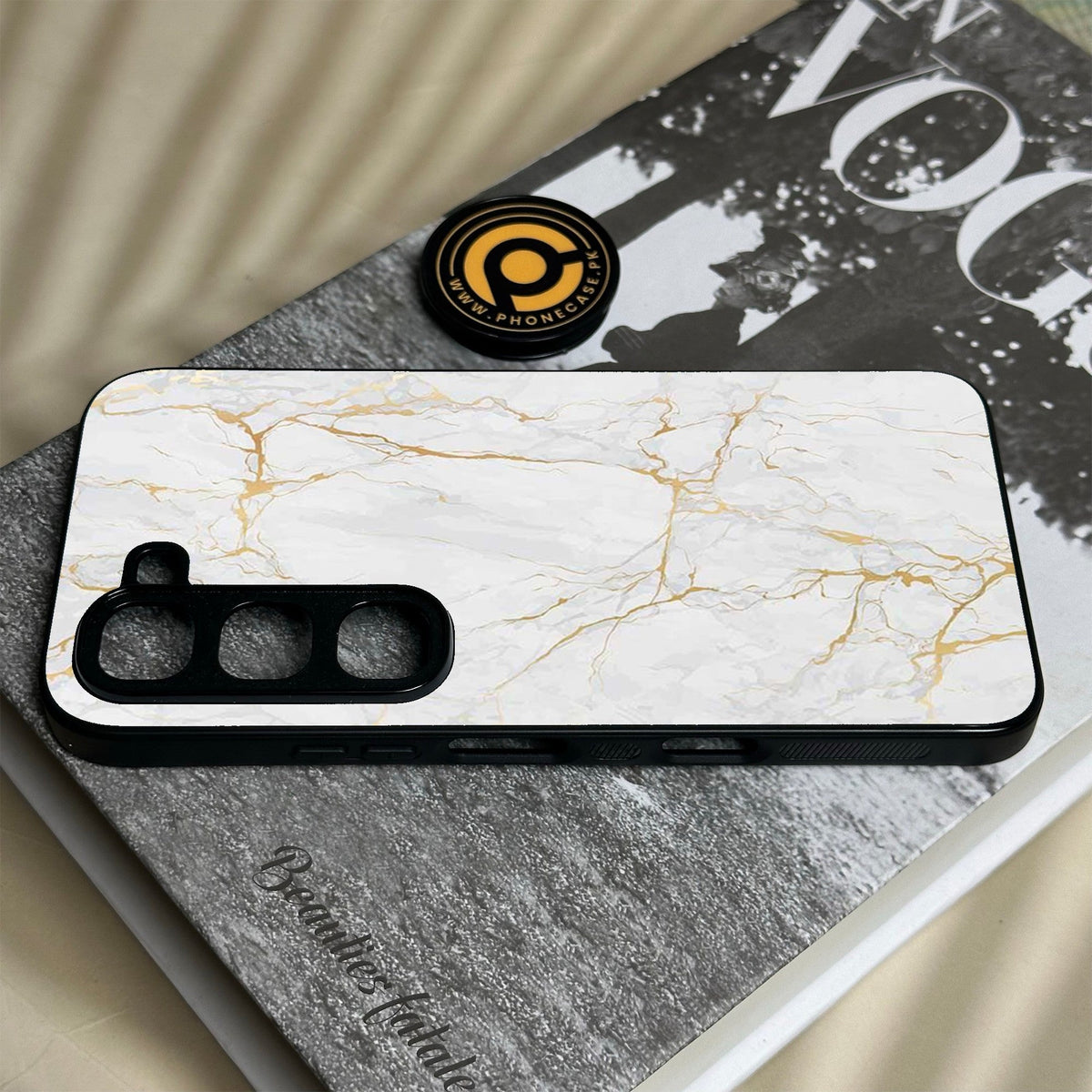 Infinix Hot 70 Pro - White Design 8 - Premium Metal Printed Soft Bumper Shock Proof Case