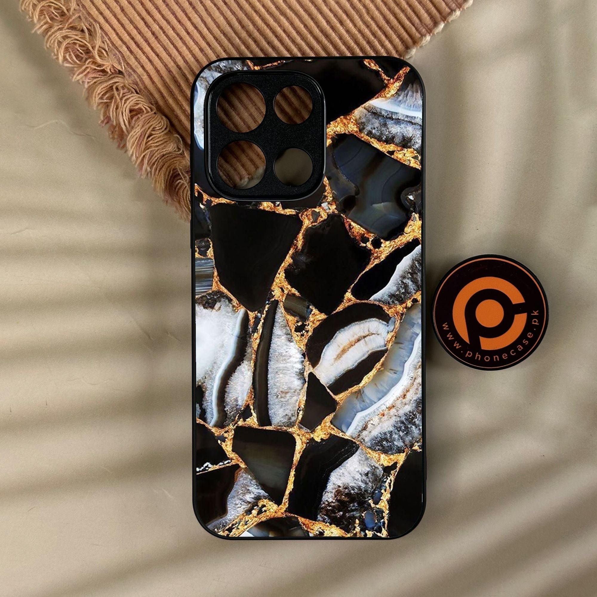 OnePlus Turbo 6 - Black Marble Design 5 - Premium Metal Printed Soft Bumper Shock Proof Case