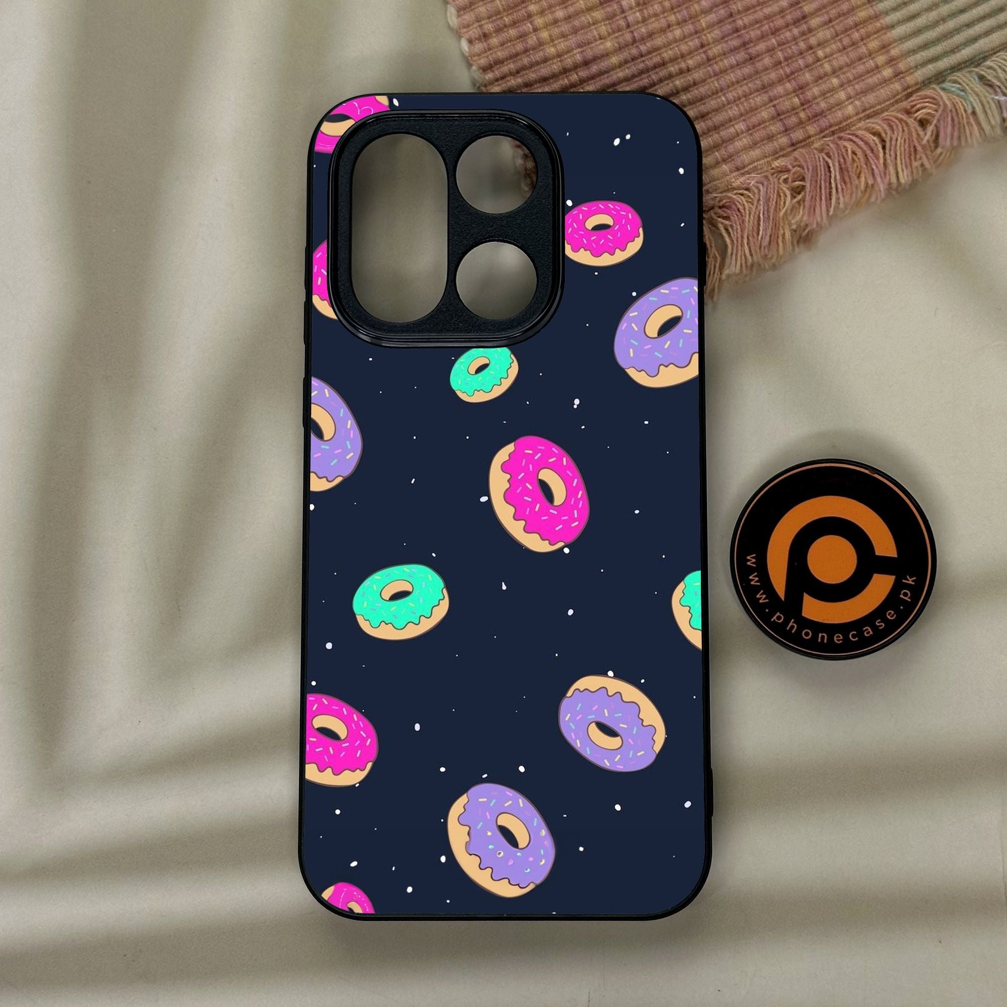 OnePlus 15 - Colorful Donuts - Premium Metal Printed Soft Bumper Shock Proof Case