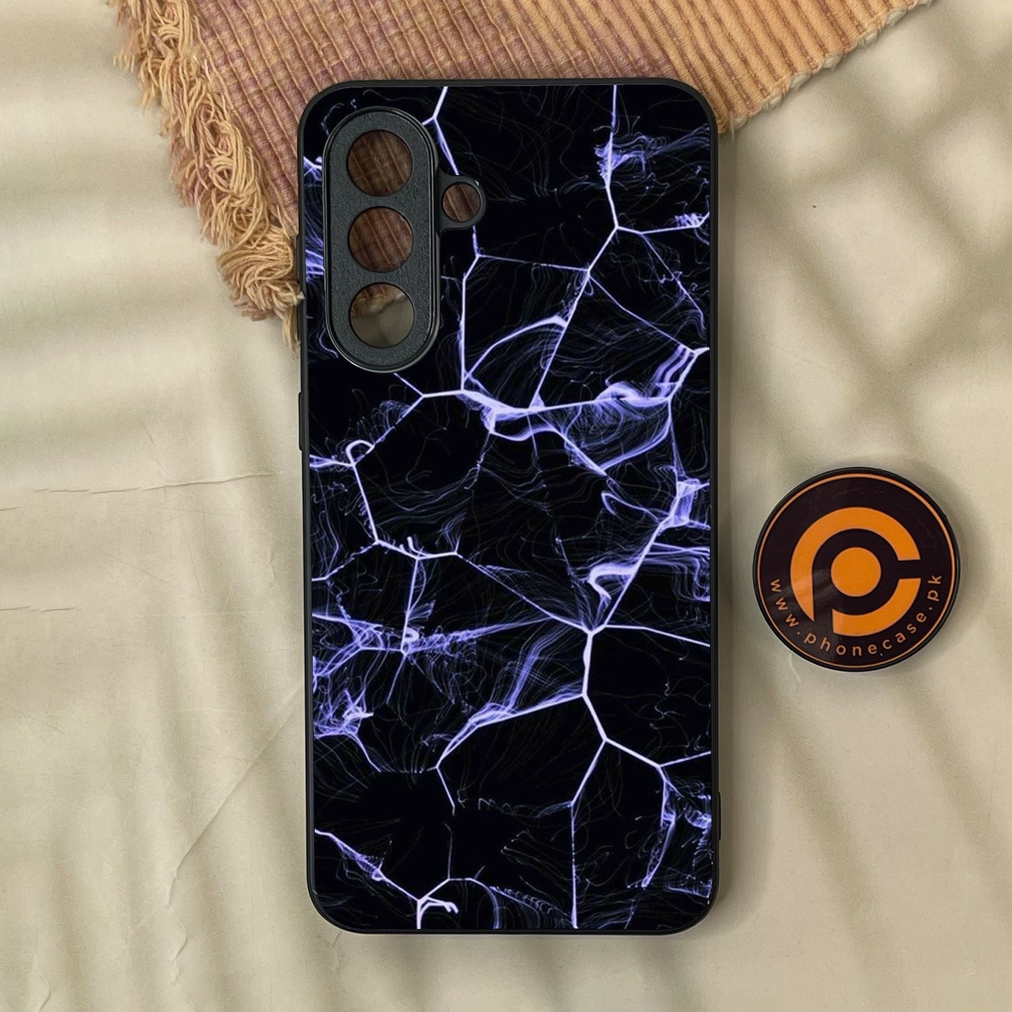 Samsung Galaxy A57 - Black Marble Design 10 - Premium Metal Printed Soft Bumper Shock Proof Case