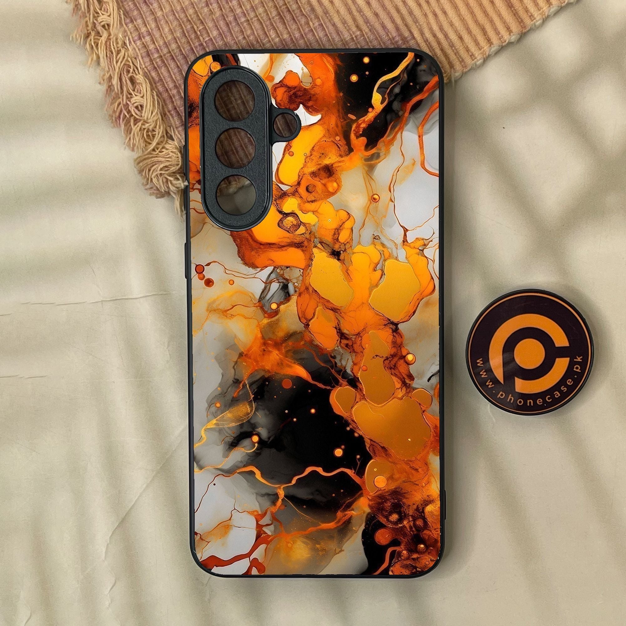 Samsung Galaxy A57 - Liquid Marble Design 2 - Premium Metal Printed Soft Bumper Shock Proof Case