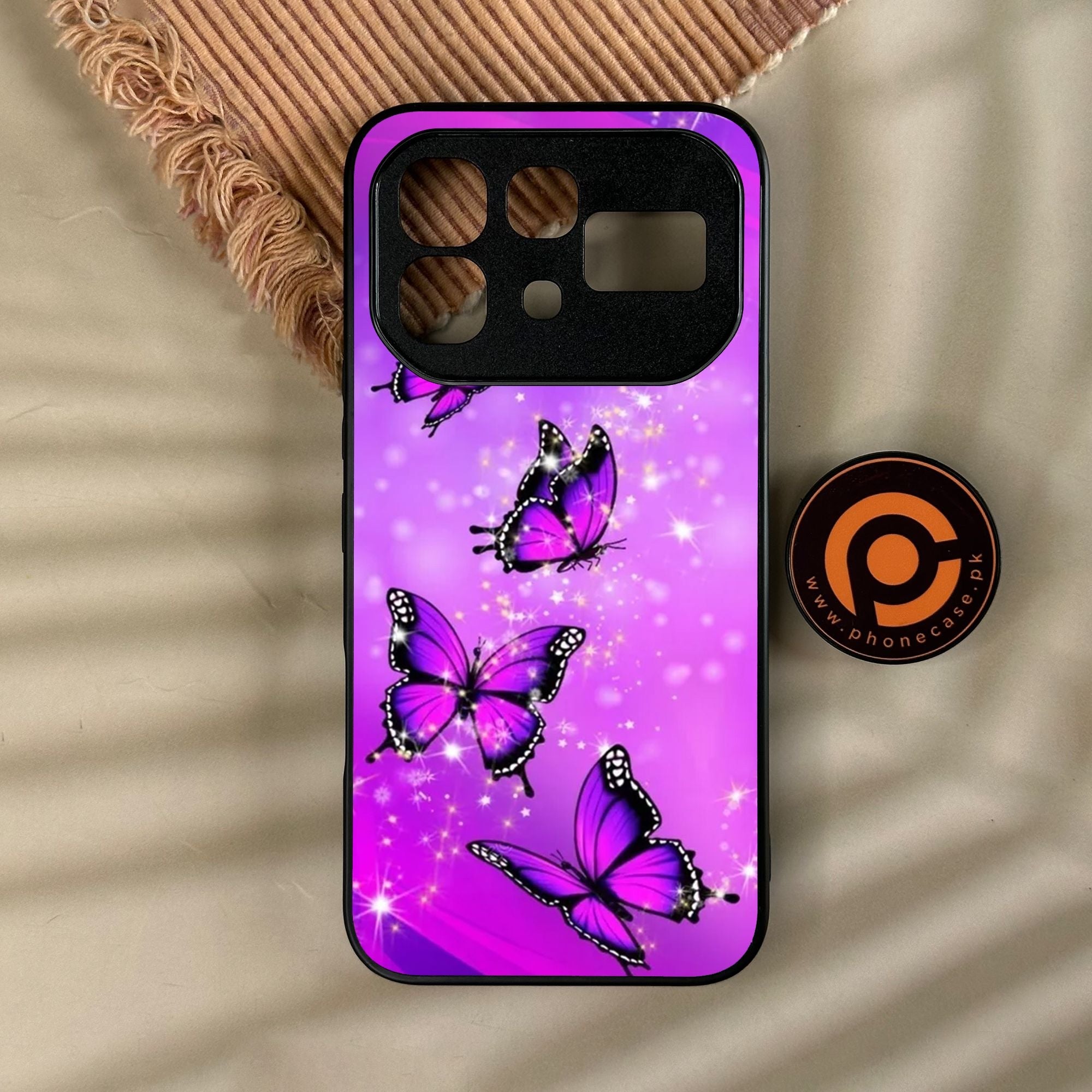 Infinix Note 60 - Butterflies Design 8 - Premium Metal Printed Soft Bumper Shock Proof Case