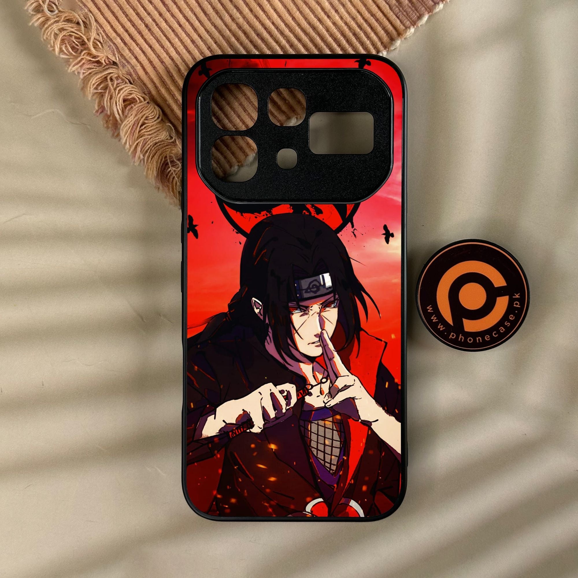 Infinix Note 60 Pro - Uchiha Itachi - Premium Metal Printed Soft Bumper Shock Proof Case