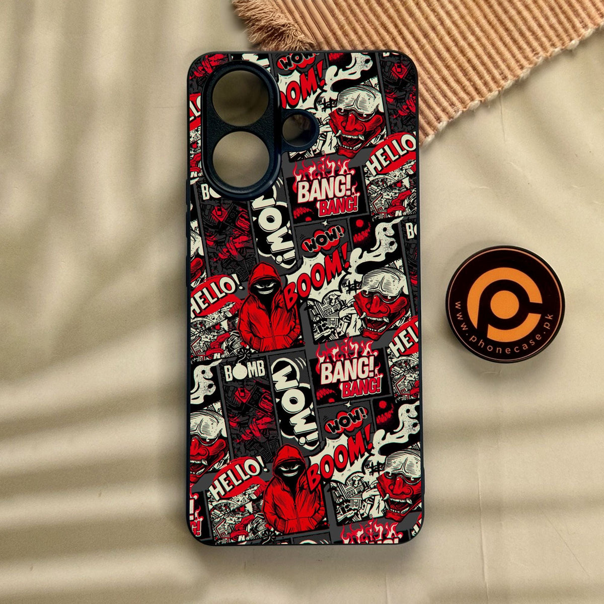 Vivo V60 Lite  - Boom Red - Premium Metal Printed Soft Bumper Shock Proof Case