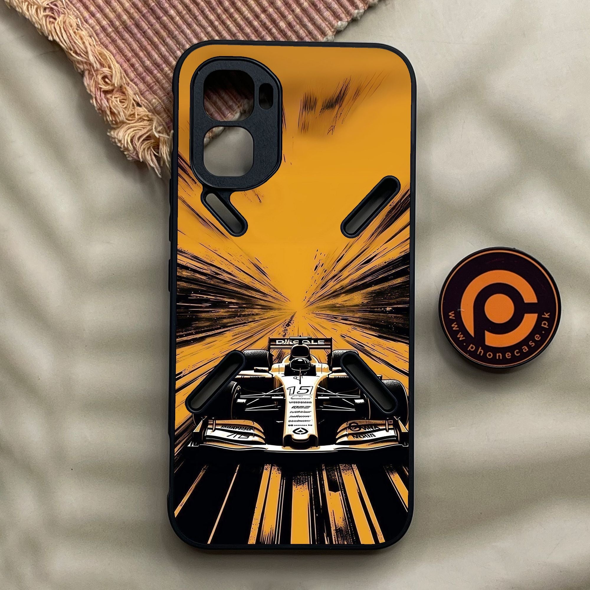 Infinix GT 50 Pro - Formula 1 Design 4 - Premium Metal Printed Soft Bumper Shock Proof Case