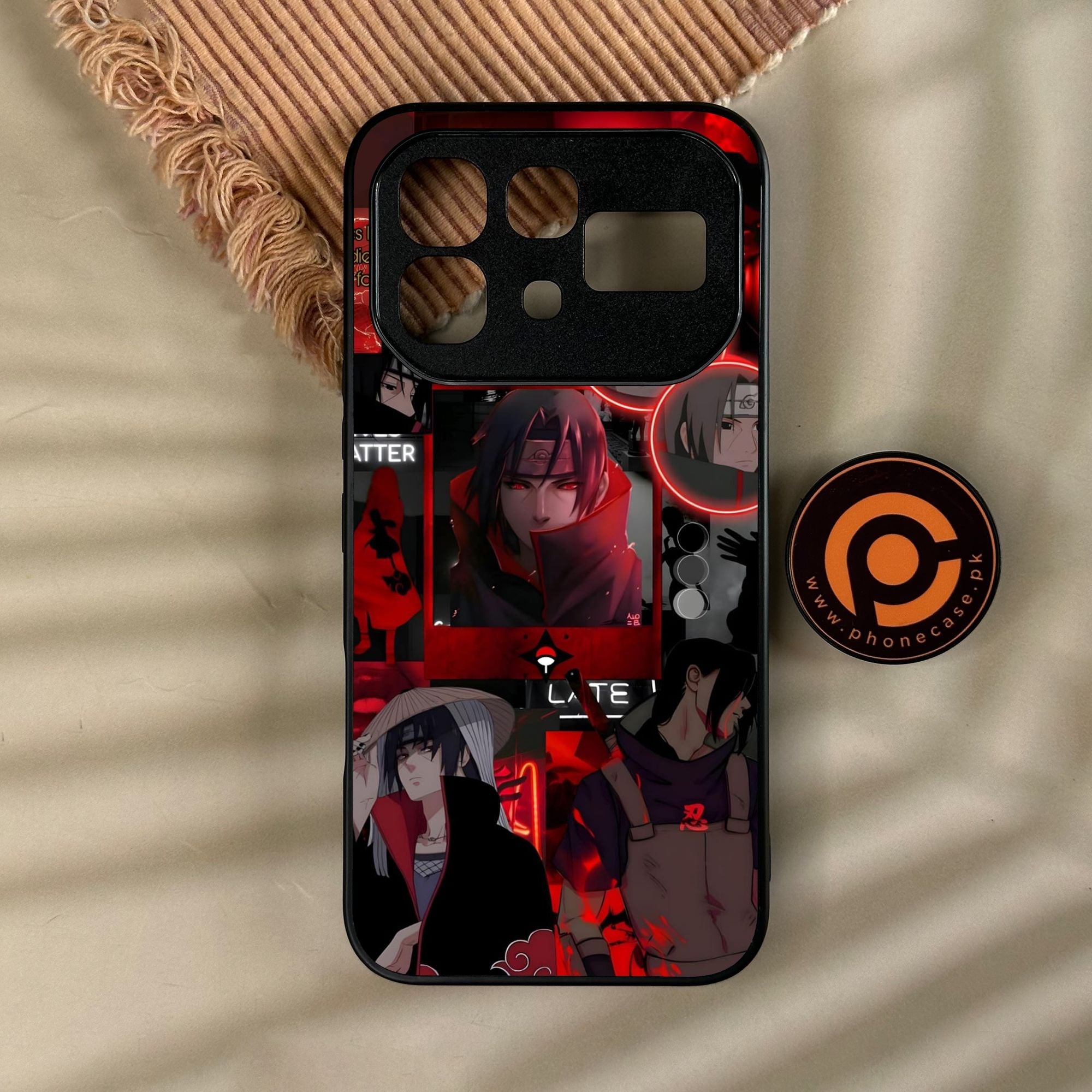 Infinix Note 60 - Itachi Aesthetic - Premium Metal Printed Soft Bumper Shock Proof Case