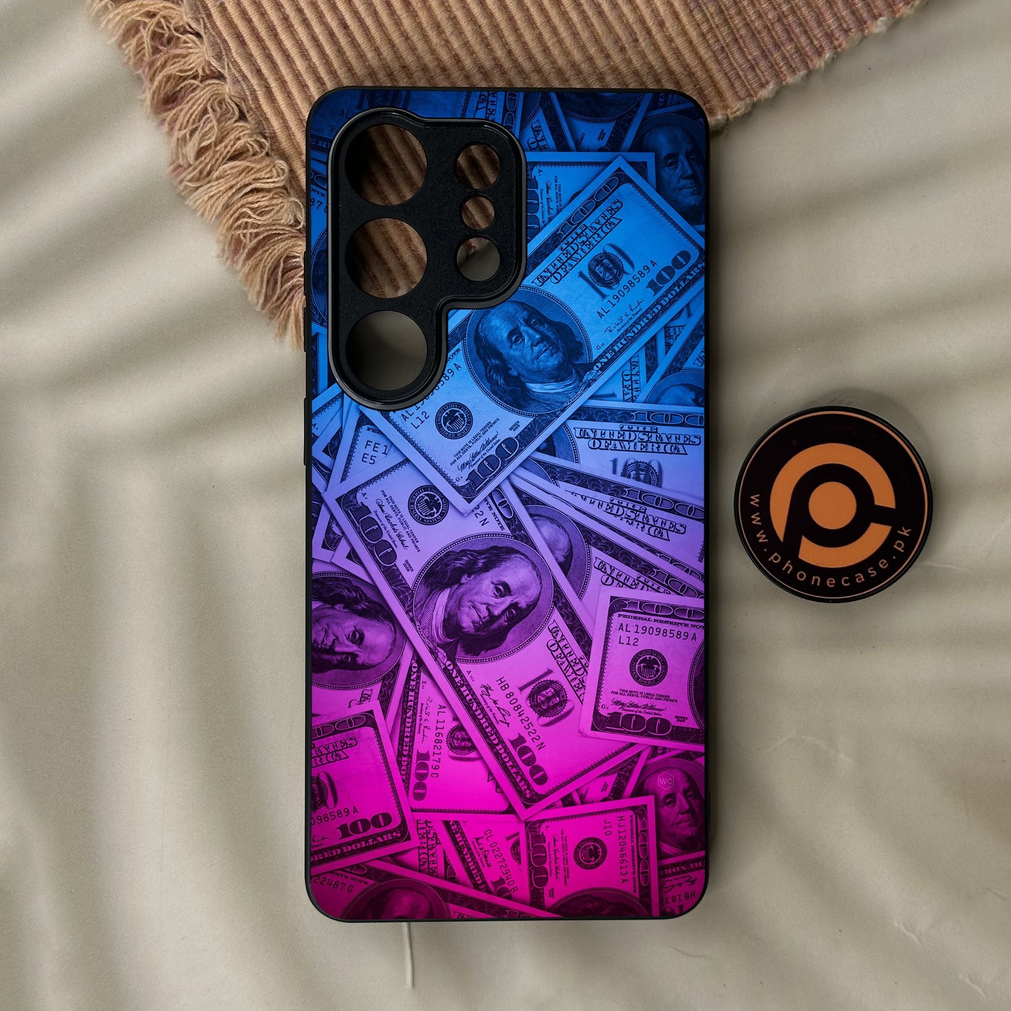 Galaxy S26 Ultra - Dollar Design 3 - Premium Metal Printed Soft Bumper Shock Proof Case