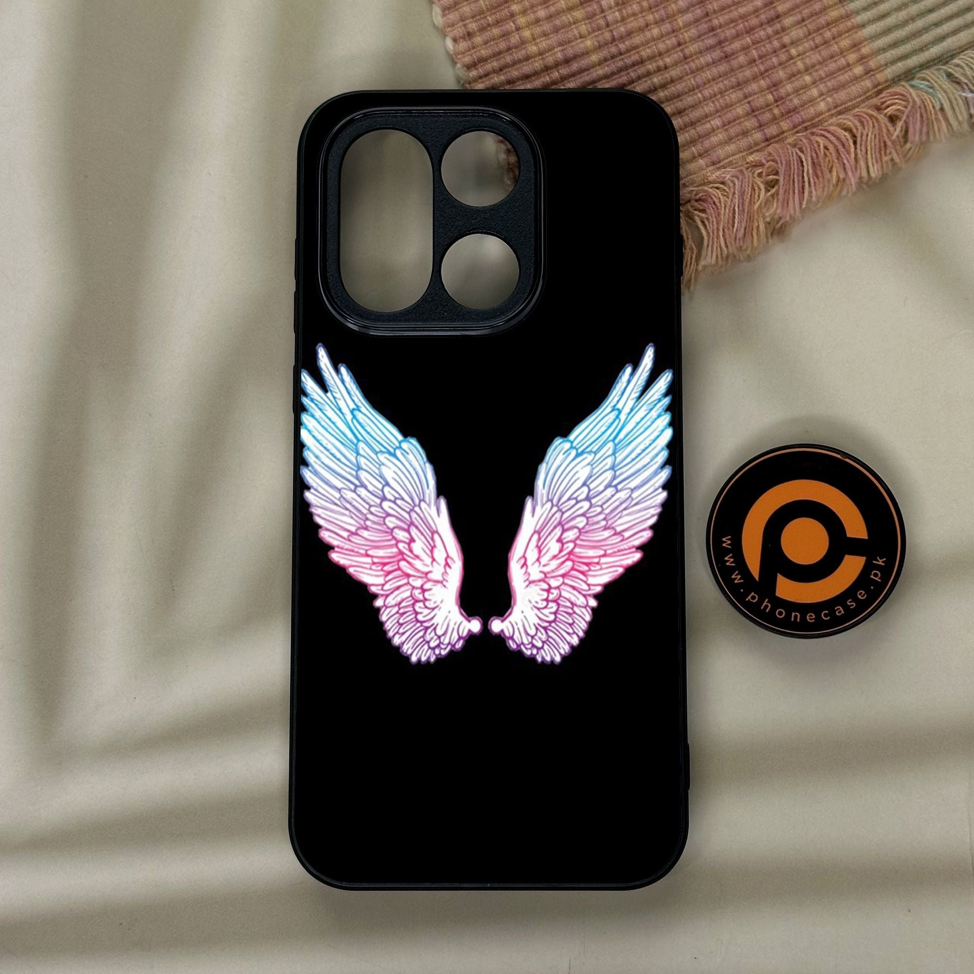 OnePlus 15 - Angel Wings Design 8 - Premium Metal Printed Soft Bumper Shock Proof Case