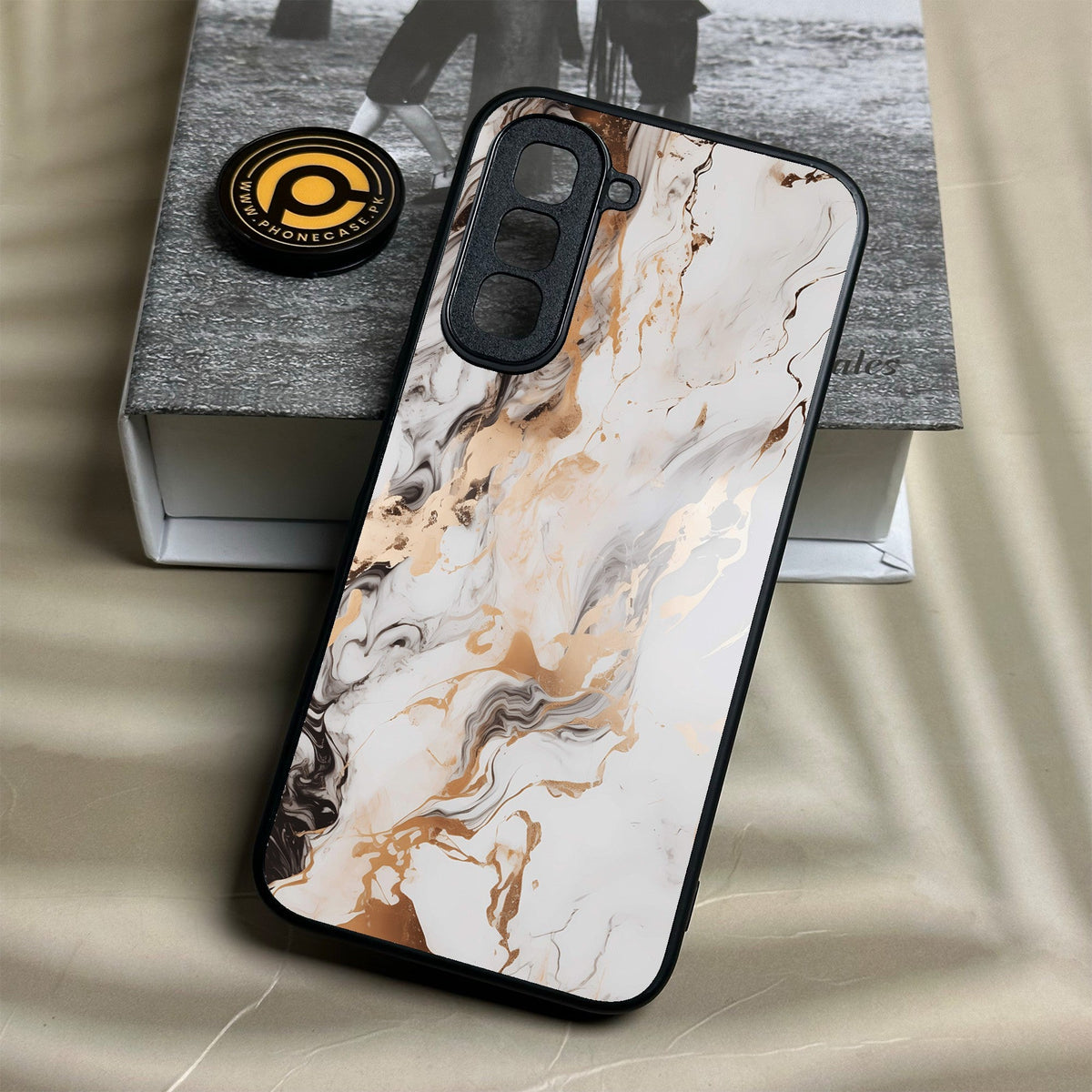 Infinix Hot 70 - Liquid Marble Design 1 - Premium Metal Printed Soft Bumper Shock Proof Case